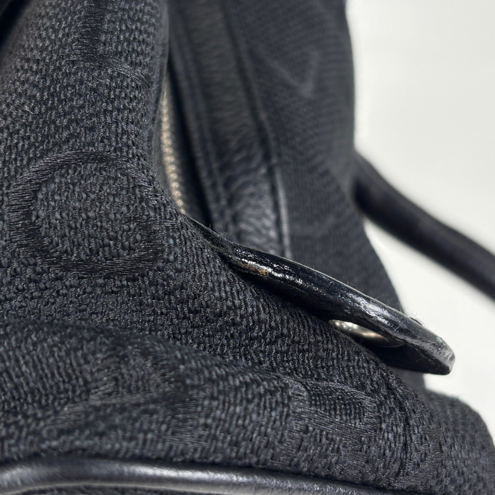 Bvlgari Black Canvas Leather Tote Bag (Pre-Owned)