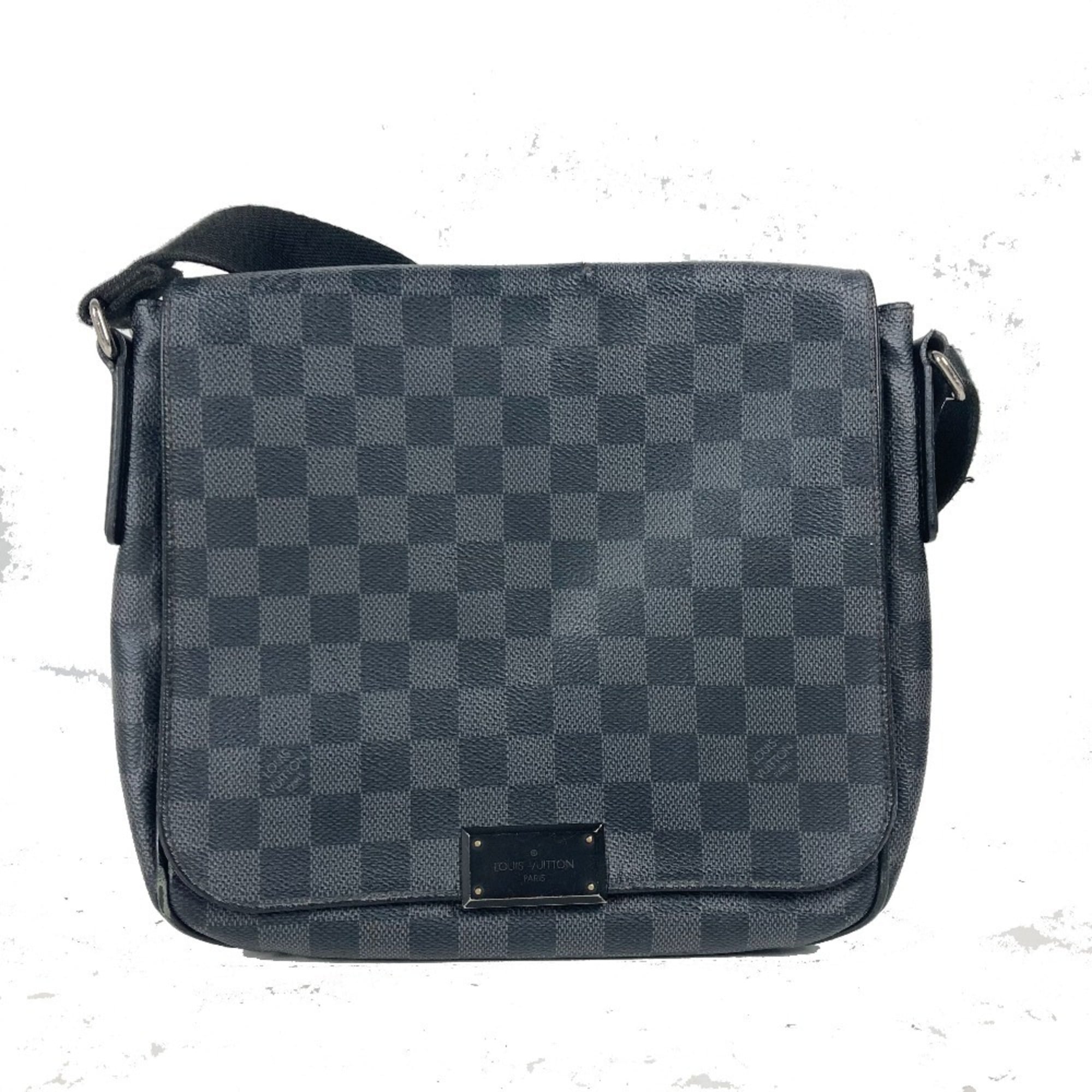 Louis Vuitton Black Damier Graphite Shoulder Bag (Pre-Owned)
