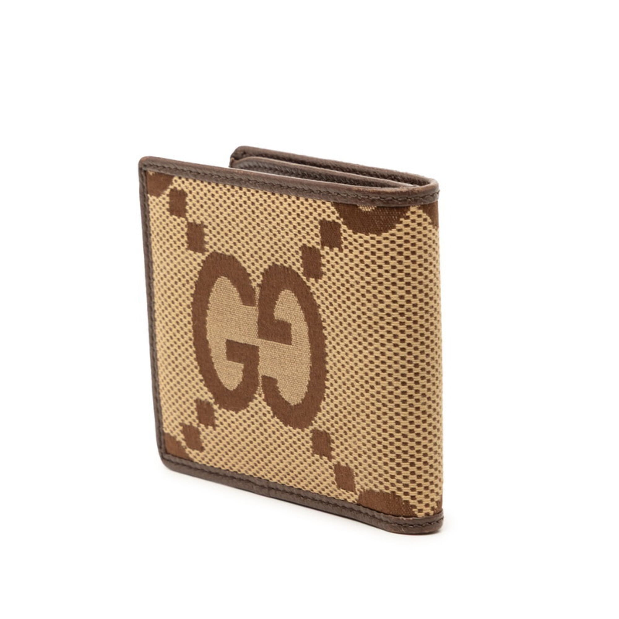 Gucci Brown Canvas Leather Wallet (Bi-Fold) (Pre-Owned)