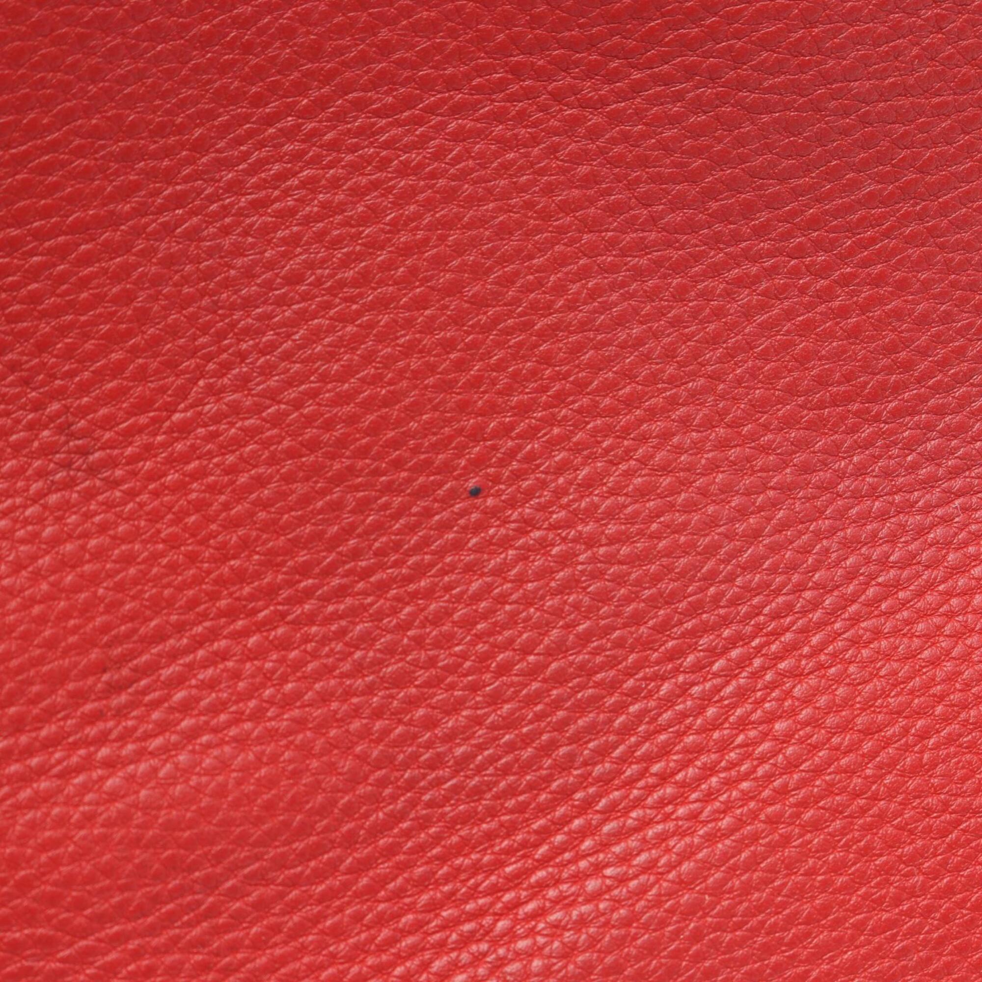 Miu Miu Red Color Leather Handbag Tote Bag (Pre-Owned)