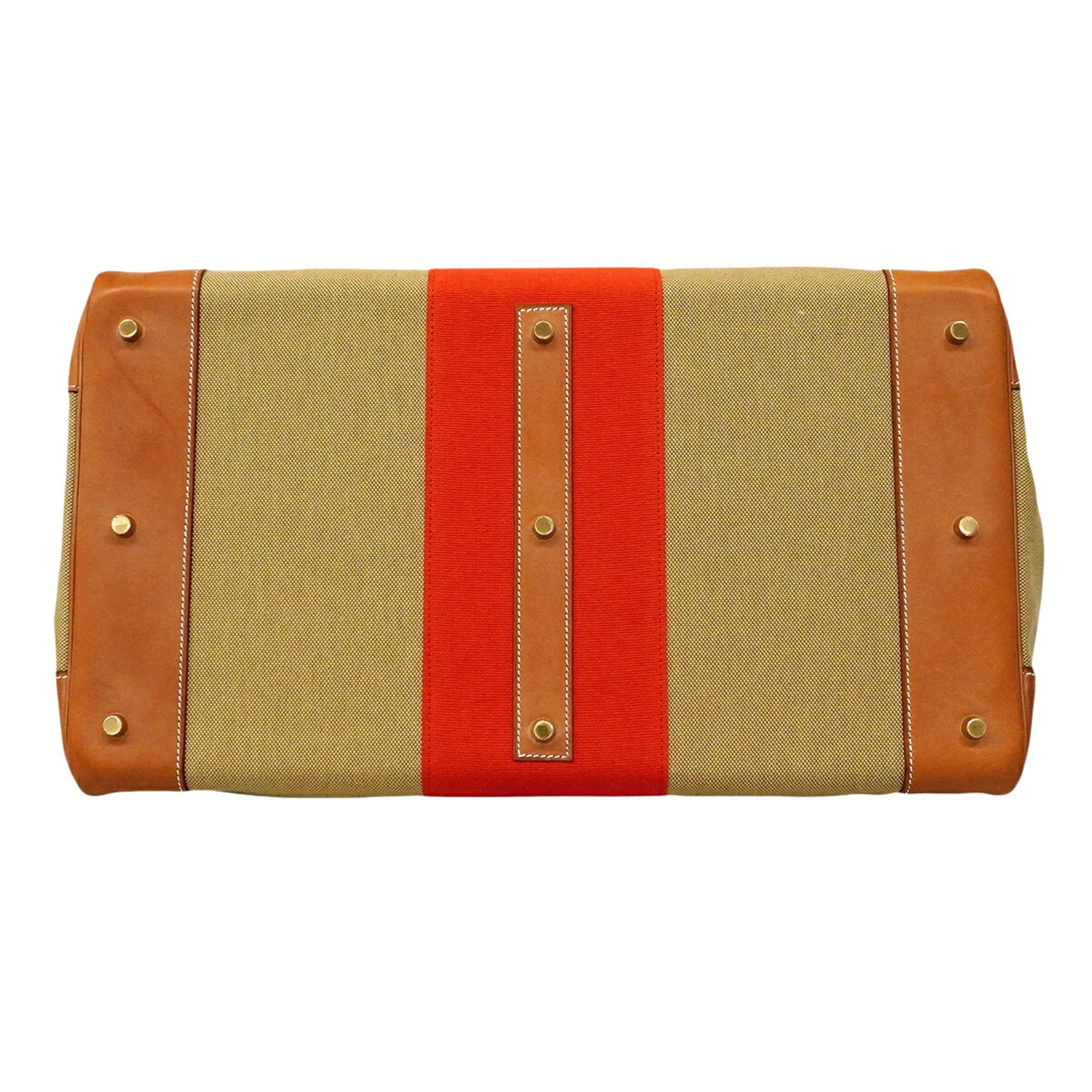 Hermes Fauve Ficelle Toile H Barenia Leather Barenia Leather Handbag (Pre-Owned)