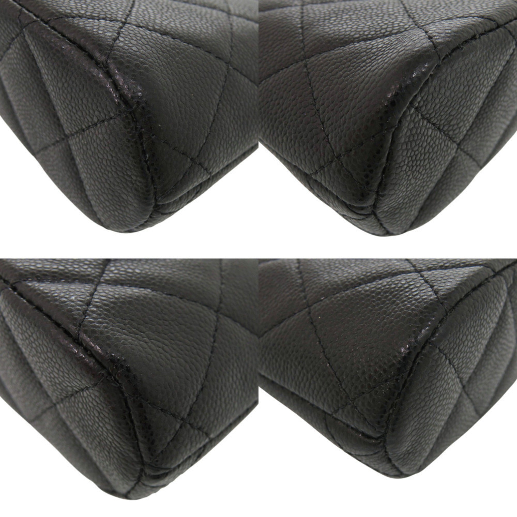 Chanel Black Grained Calfskin Shoulder Bag (Pre-Owned)