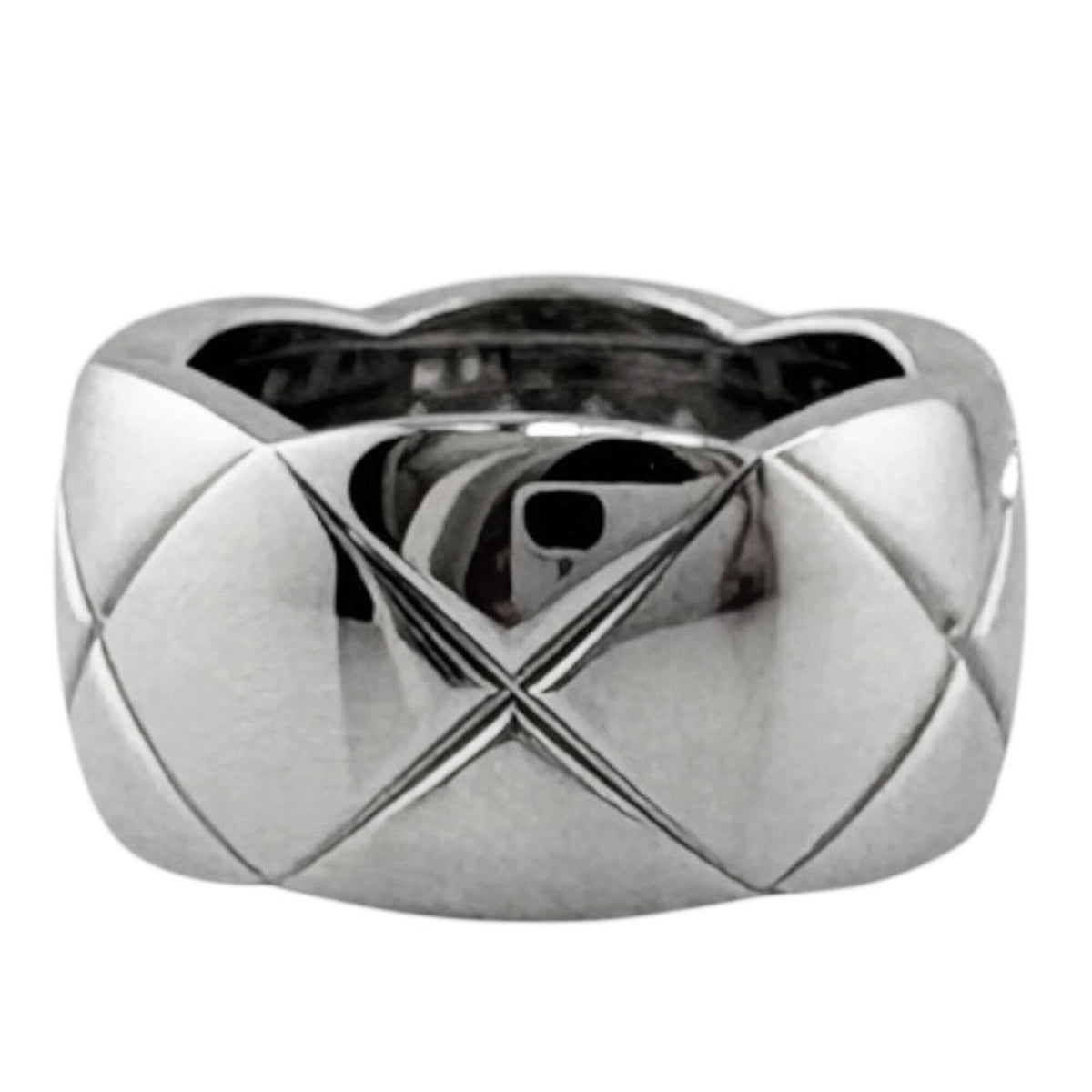Chanel Silver White Gold (18K) Band Ring (Pre-Owned)