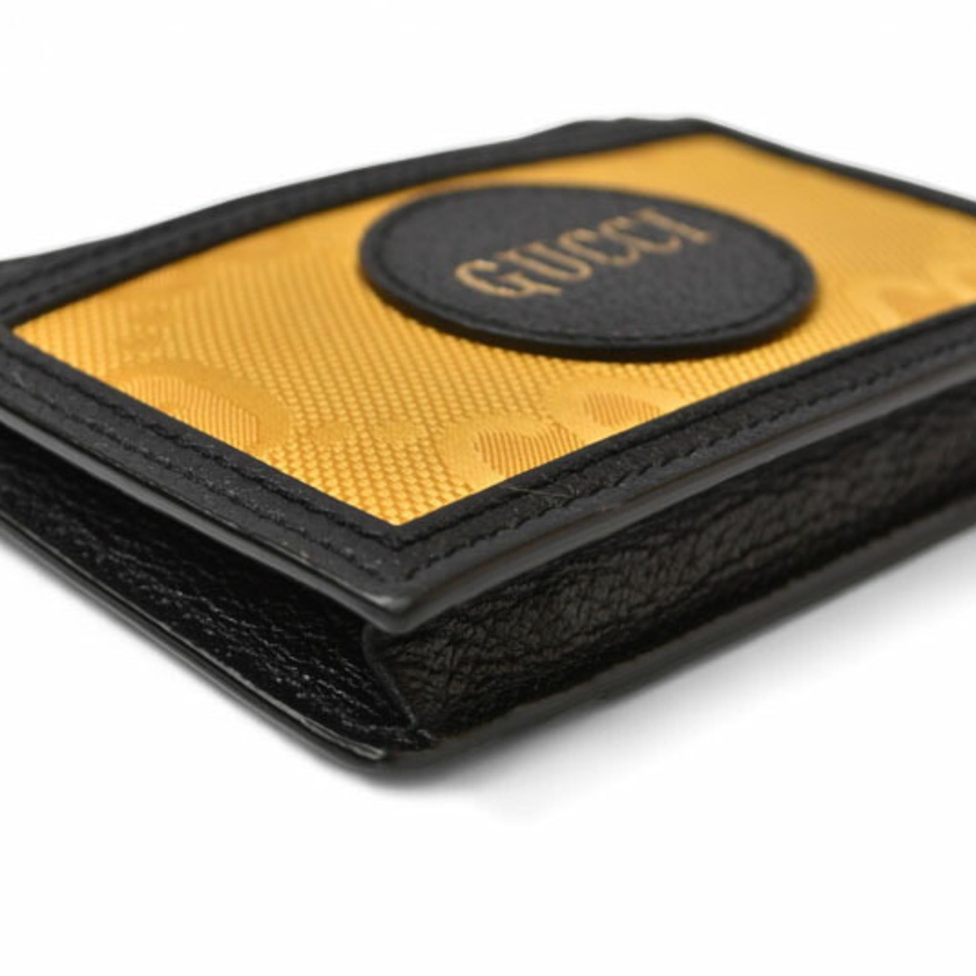 Gucci Black Yellow Leather Coin Purse/Coin Case (Pre-Owned)