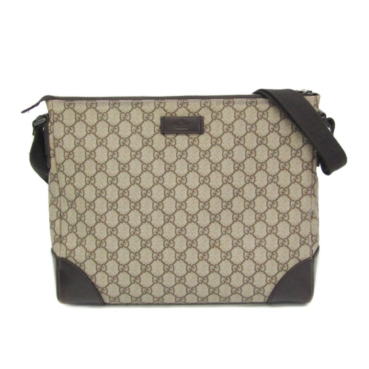 Gucci Beige Brown Gg Supreme Shoulder Bag (Pre-Owned)