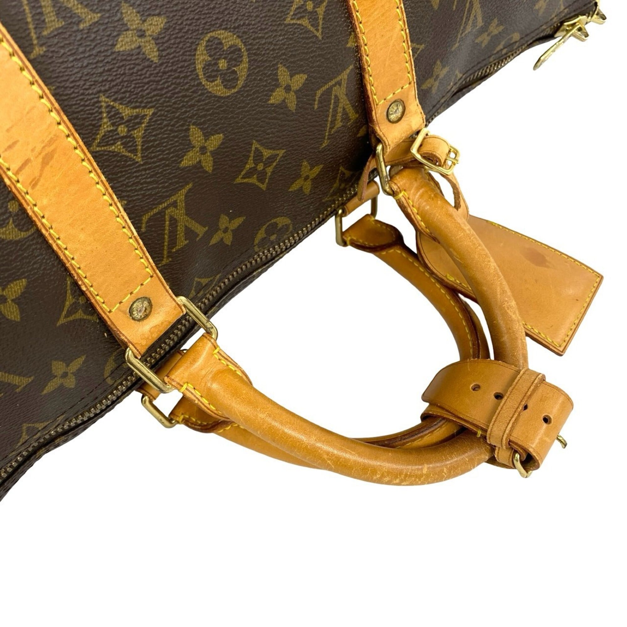 Louis Vuitton Brown Pvc Leather Boston Bag (Pre-Owned)