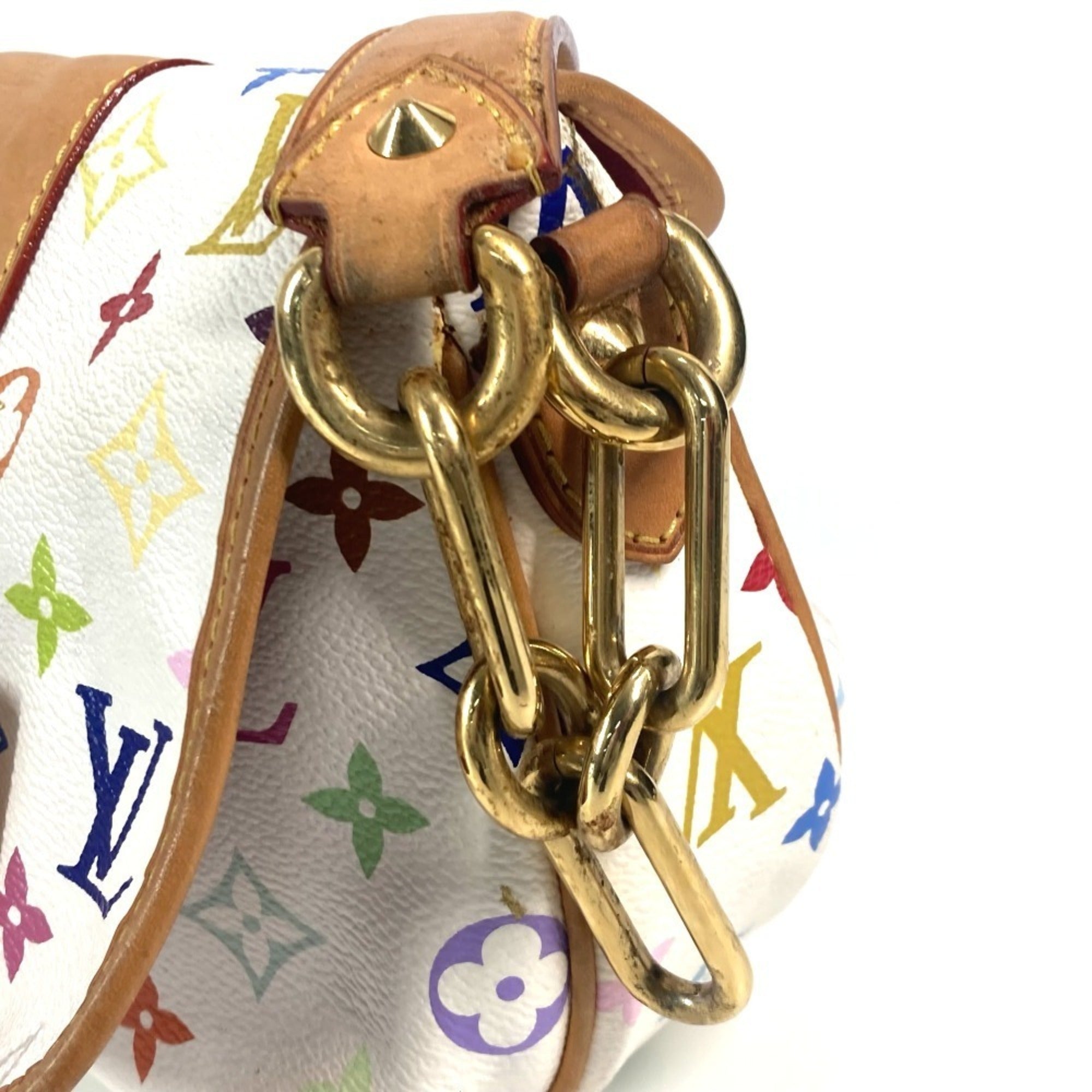 Louis Vuitton Blanc Multi-Color White Monogram Multicolore Handbag Shoulder Bag (Pre-Owned)