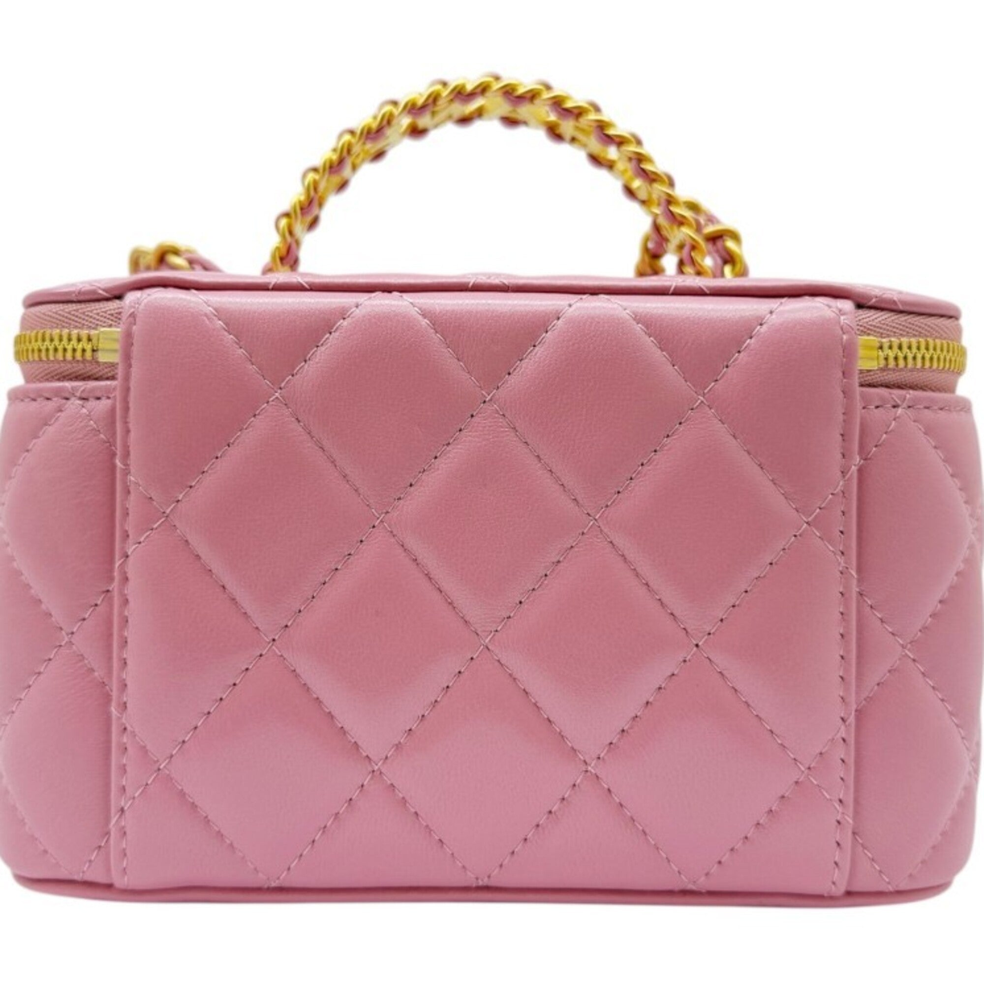 Chanel Pink Leather Handbag Shoulder Bag (Pre-Owned)