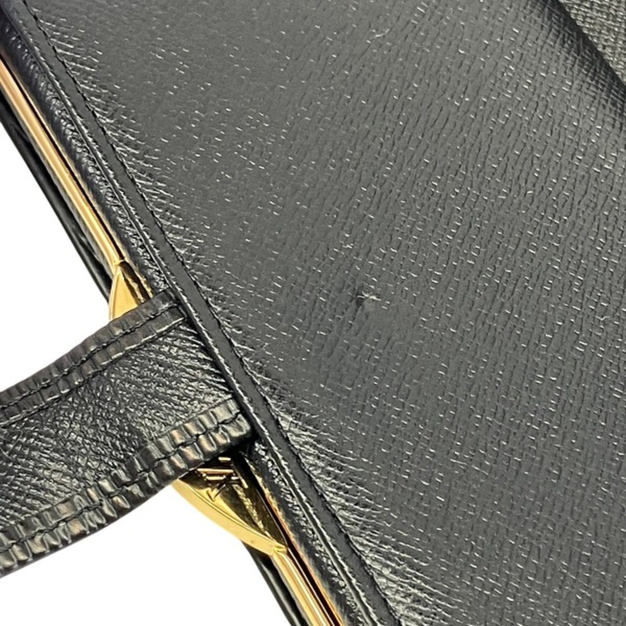 Louis Vuitton Epi Black Epi Leather Wallet (Bi-Fold) (Pre-Owned)
