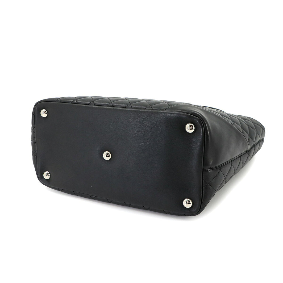 Chanel Black Leather Handbag Tote Bag (Pre-Owned)
