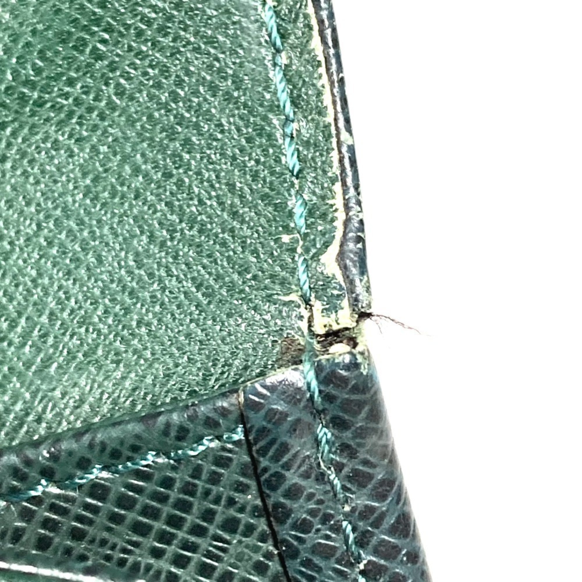 Louis Vuitton Taiga Episea Green Taiga Leather Briefcase Handbag (Pre-Owned)