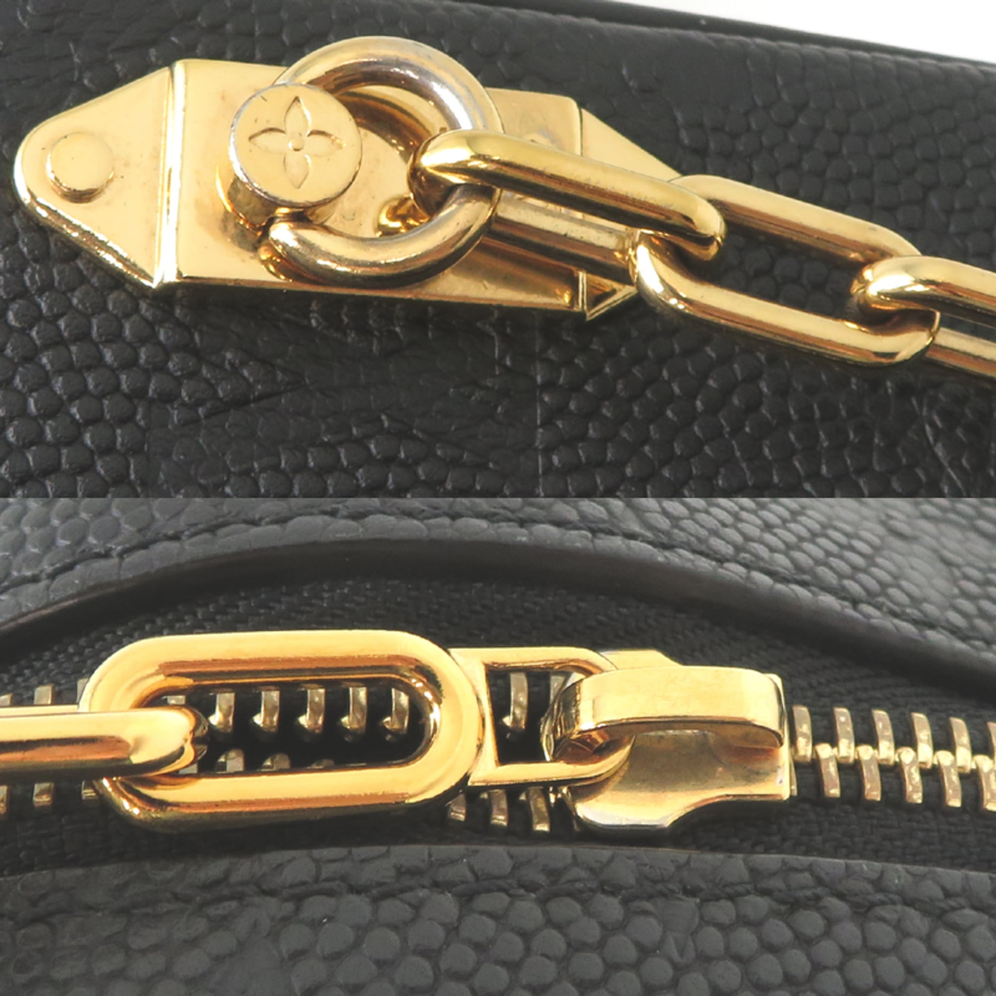 Louis Vuitton Black Leather Clutch Bag (Pre-Owned)
