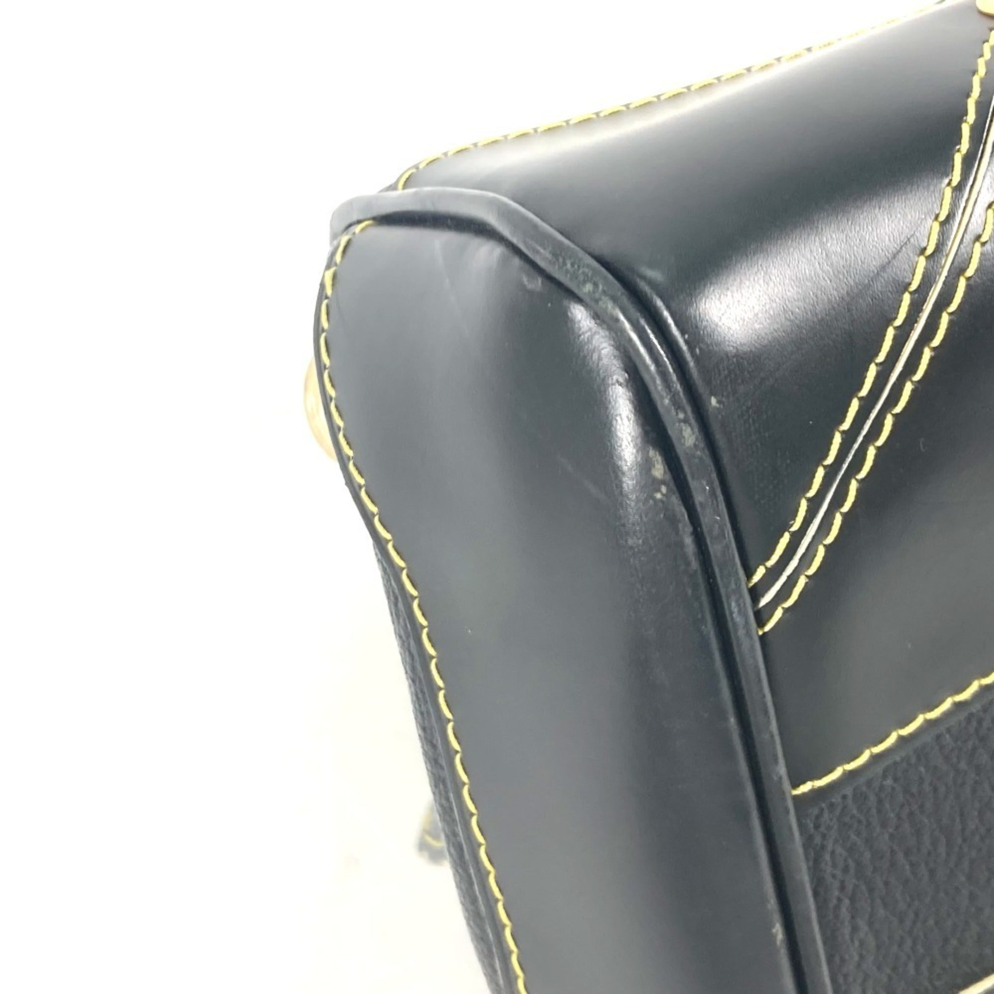 Louis Vuitton Black Noir Suhali Leather Handbag Shoulder Bag (Pre-Owned)
