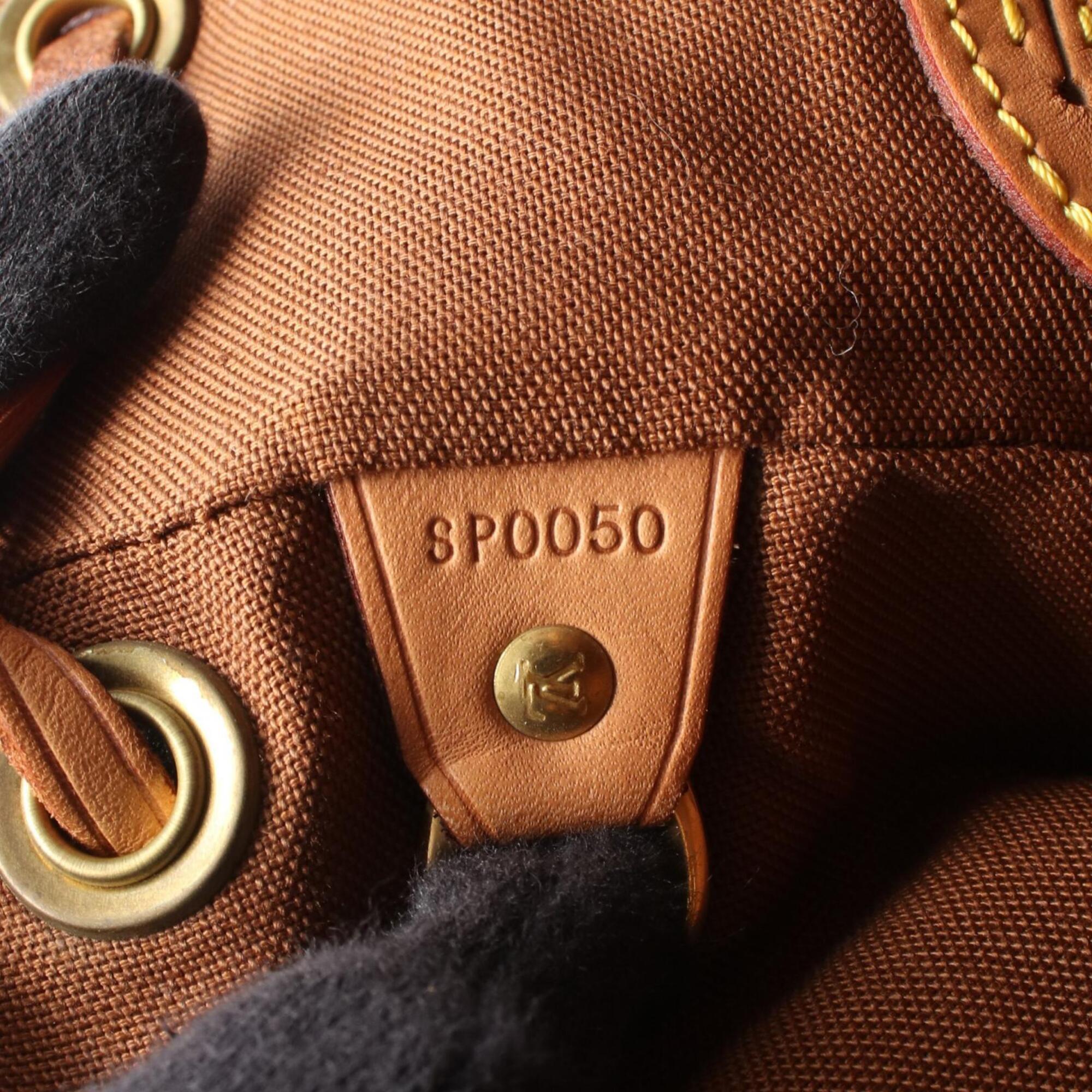 Louis Vuitton Brown Coated Canvas Leather Backpack Handbag (Pre-Owned)