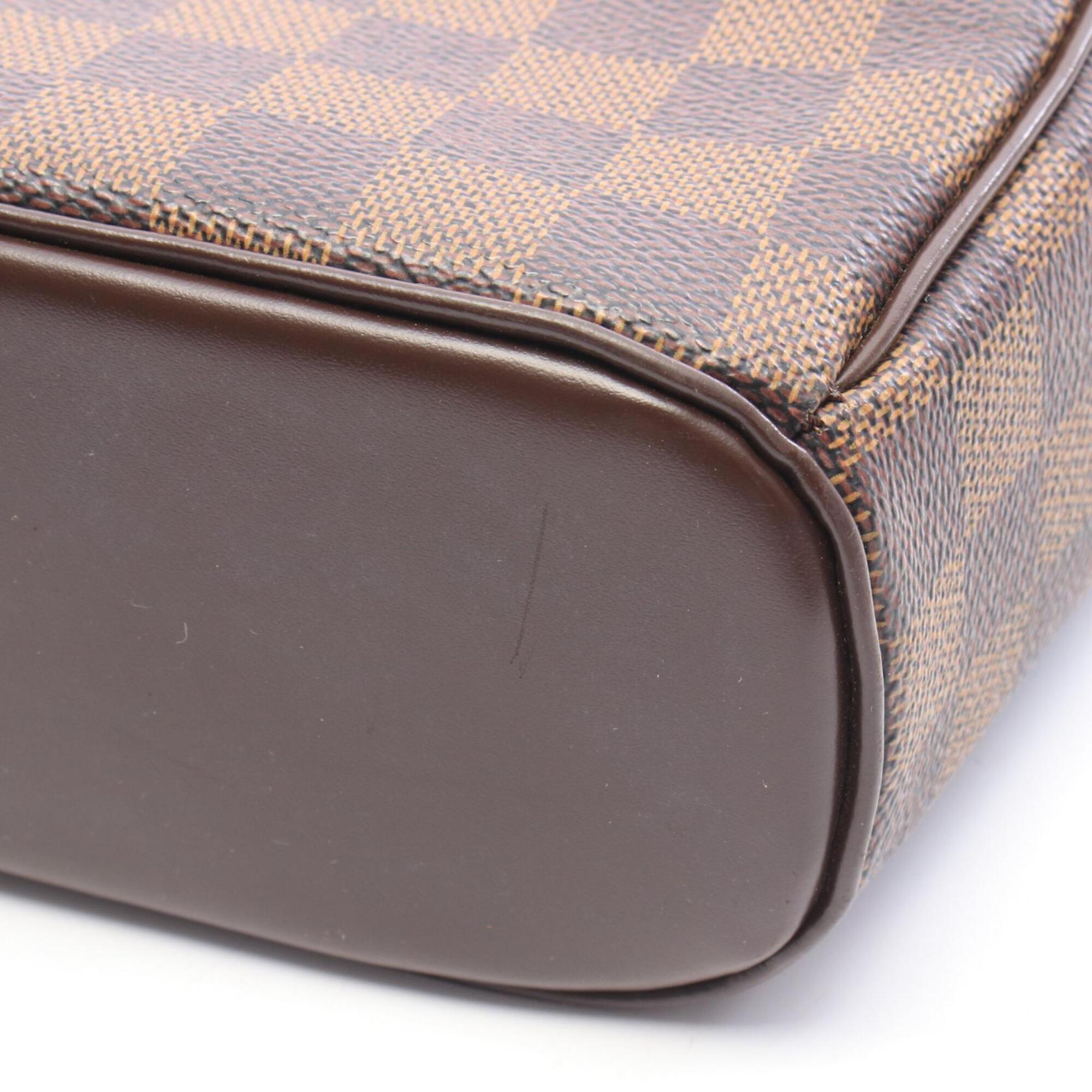Louis Vuitton Brown Coated Canvas Leather Handbag Shoulder Bag (Pre-Owned)