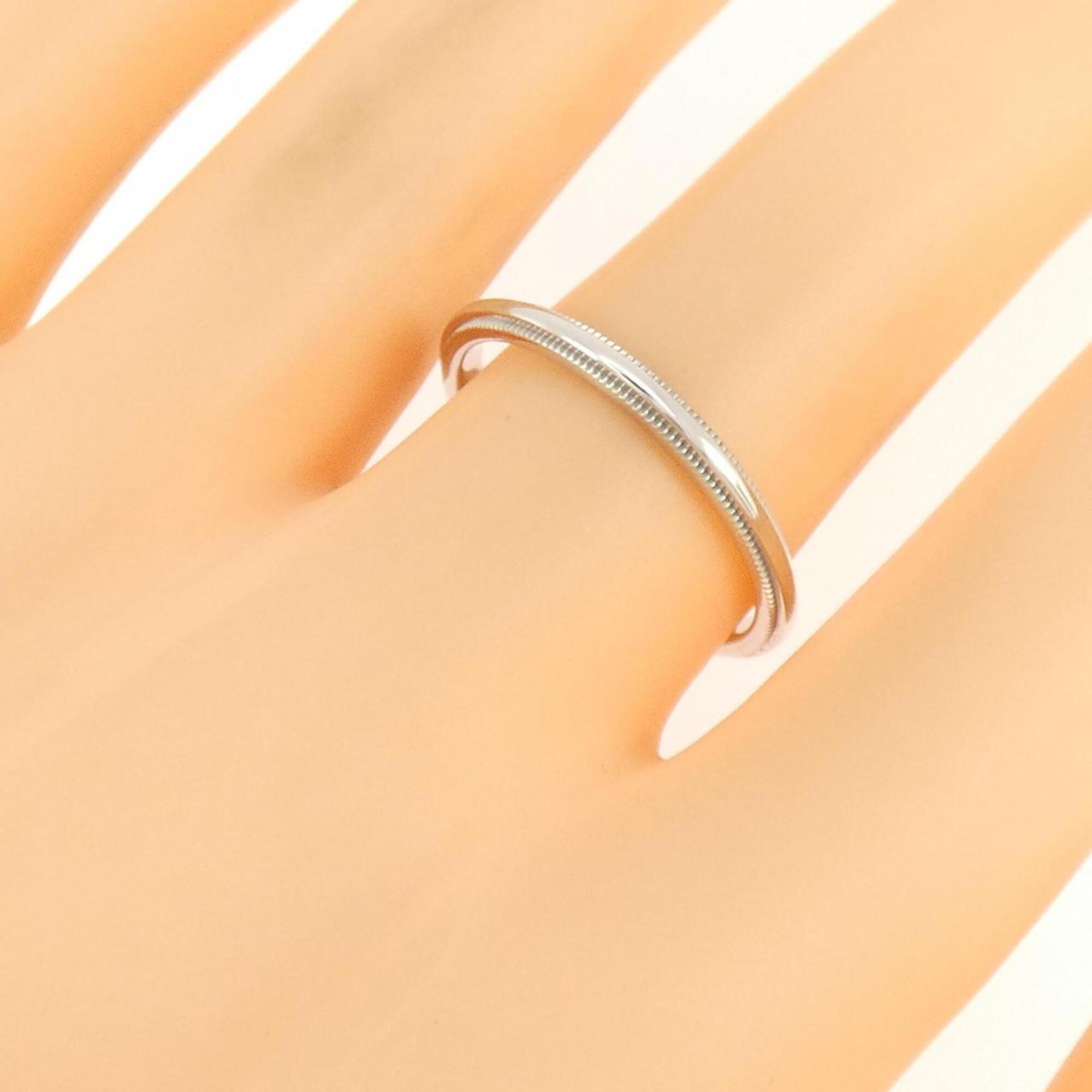 Tiffany Platinum Platinum 950 Band Ring (Pre-Owned)