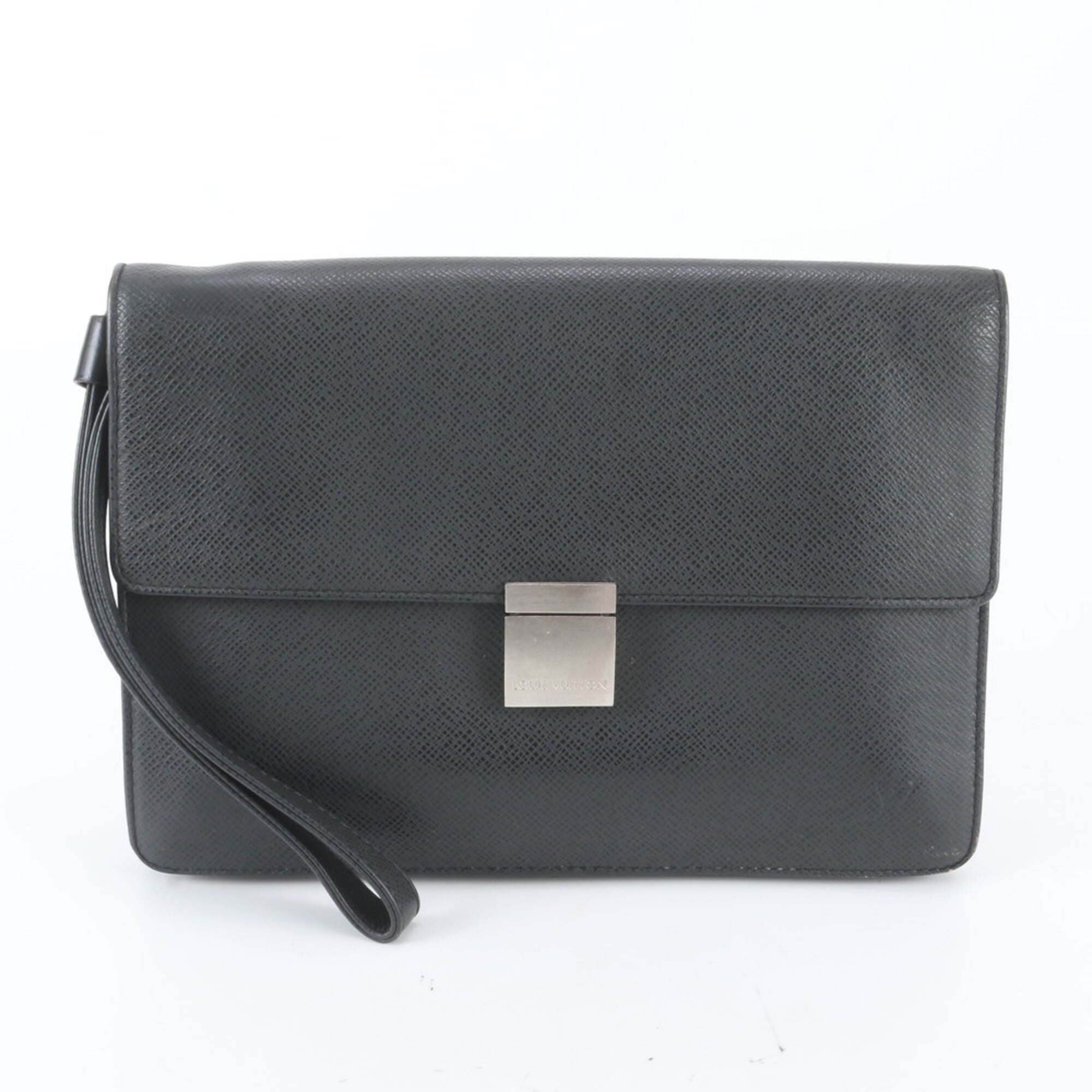 Louis Vuitton Ardoise Leather Clutch Bag Handbag Pouch (Pre-Owned)