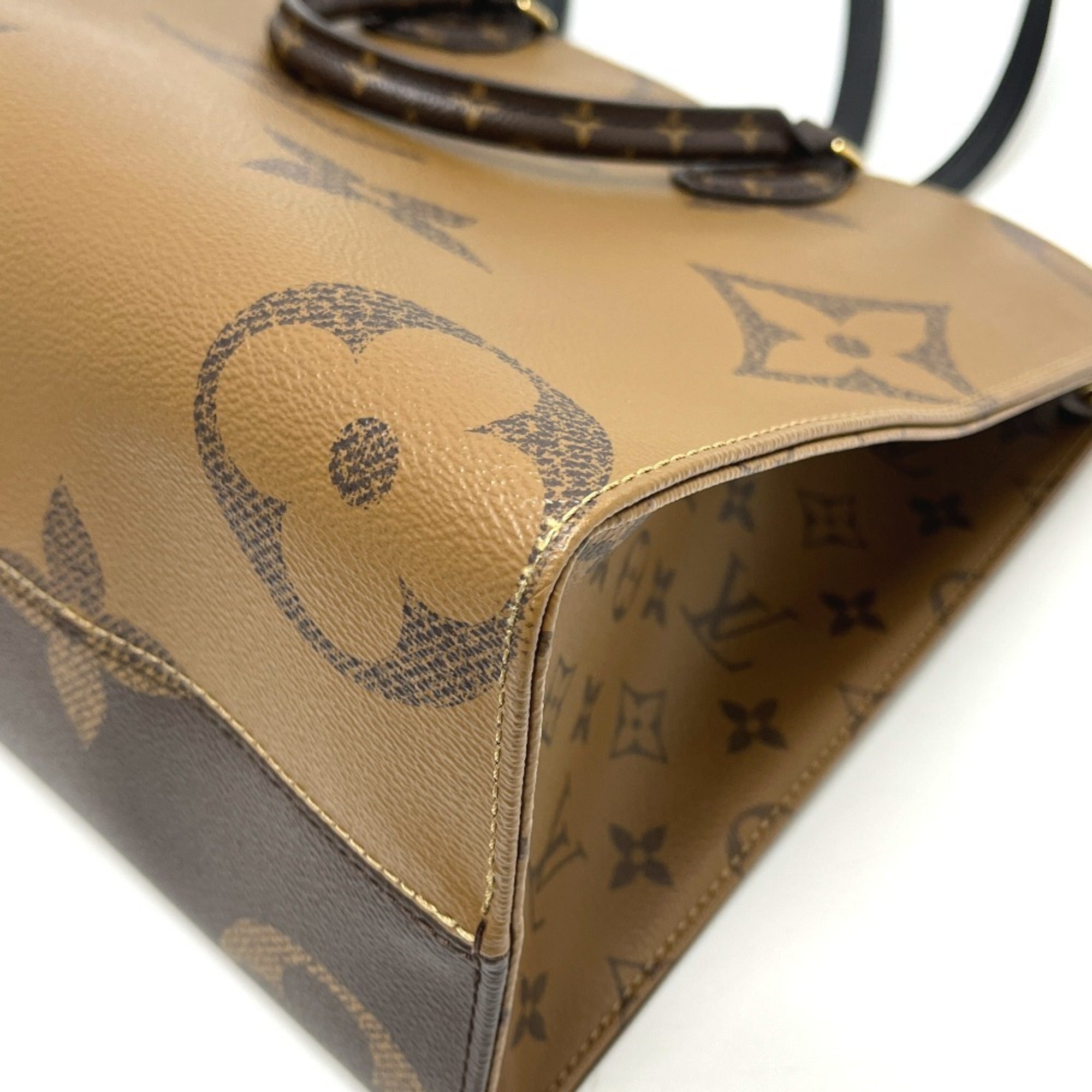 Louis Vuitton Brown Monogram Reverse Tote Bag (Pre-Owned)