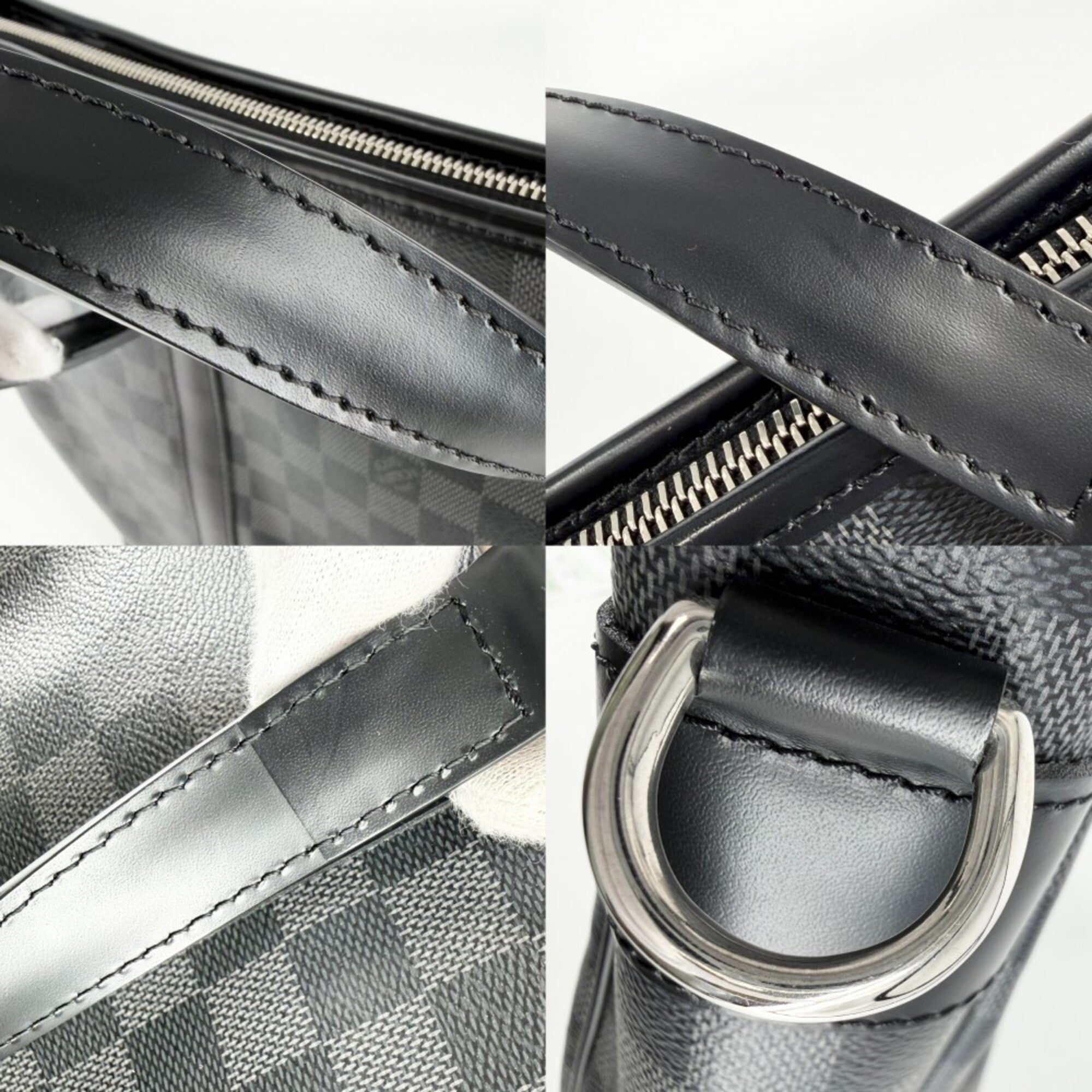 Louis Vuitton Black White Damier Graphite Briefcase Handbag Shoulder Bag (Pre-Owned)