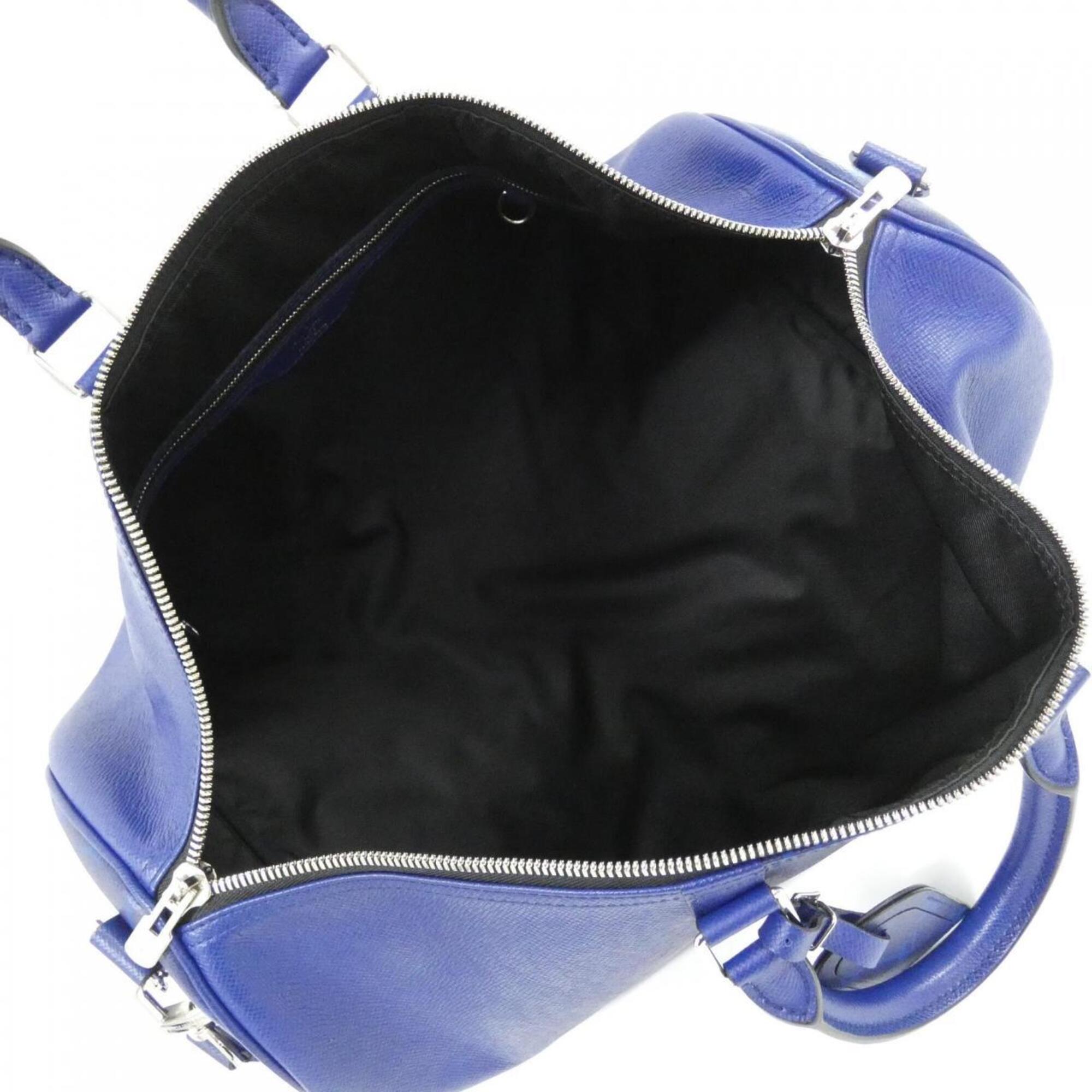 Louis Vuitton Cobalt Coated Canvas Leather Boston Bag (Pre-Owned)