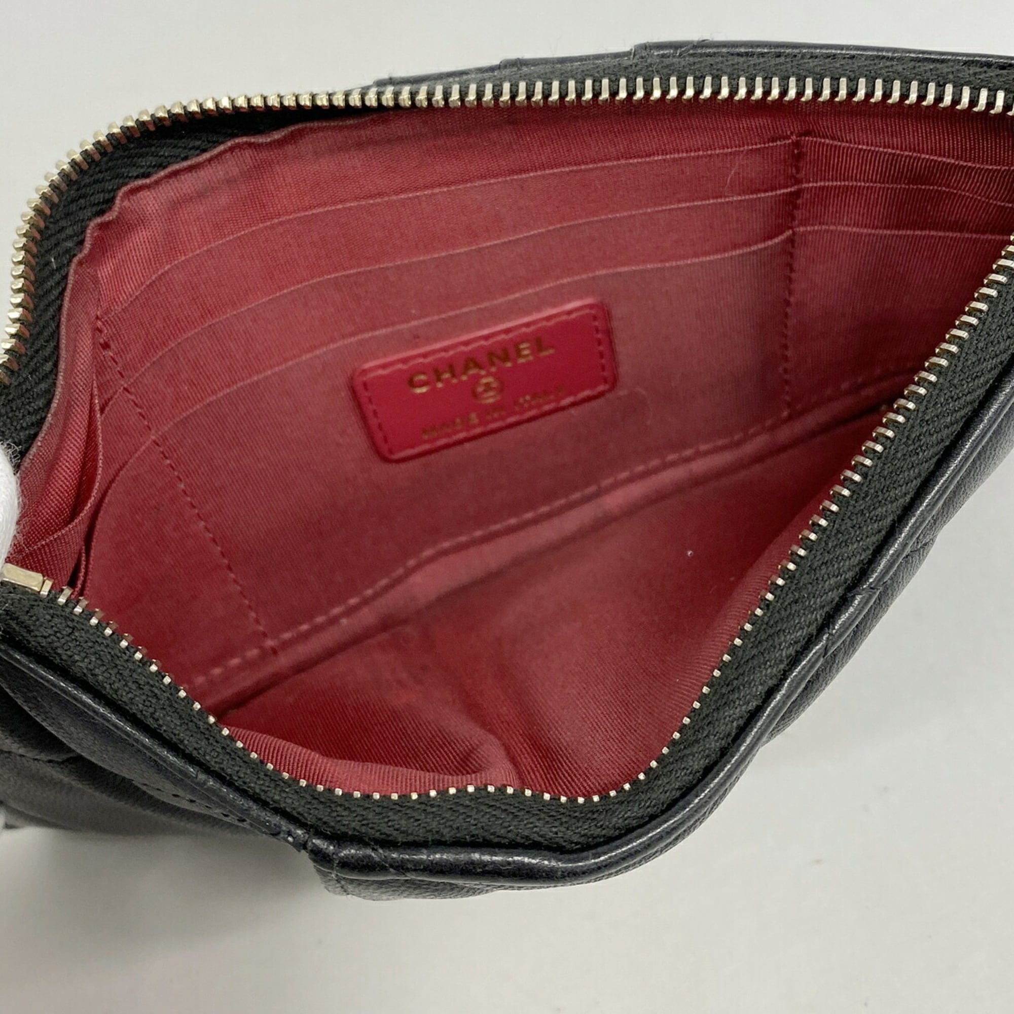 Chanel Black Leather Long Wallet (Bi-Fold) (Pre-Owned)