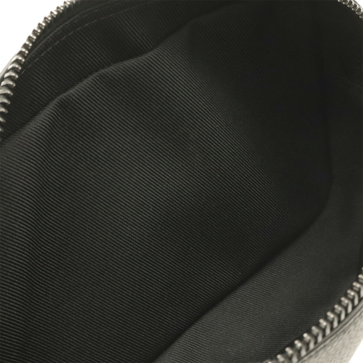 Louis Vuitton Noir Leather Clutch Bag Shoulder Bag (Pre-Owned)
