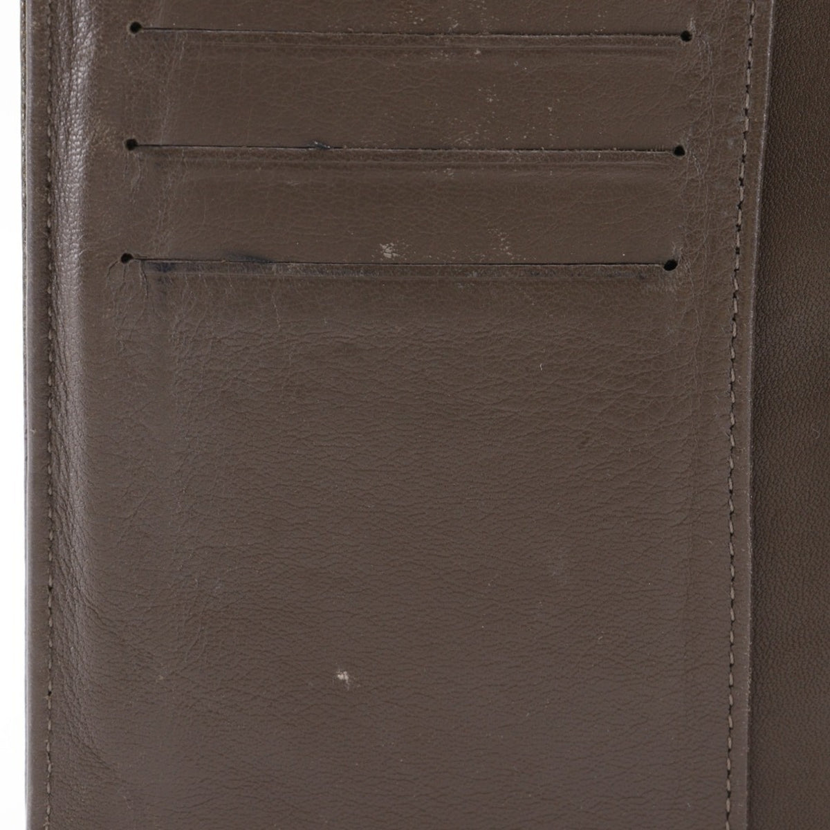 Chanel Bronze Leather Long Wallet (Bi-Fold) (Pre-Owned)