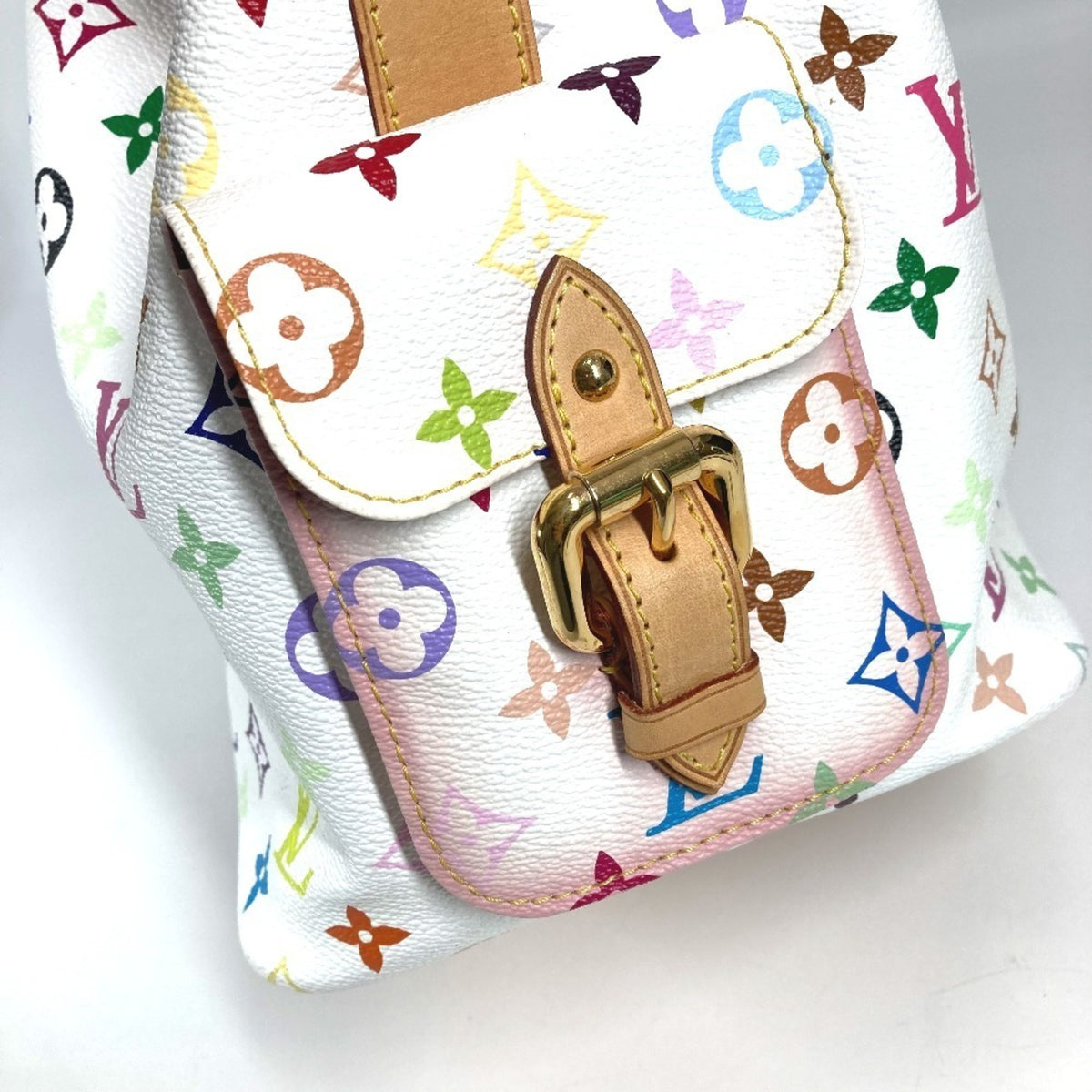 Louis Vuitton Blanc White Monogram Multicolore Shoulder Bag (Pre-Owned)