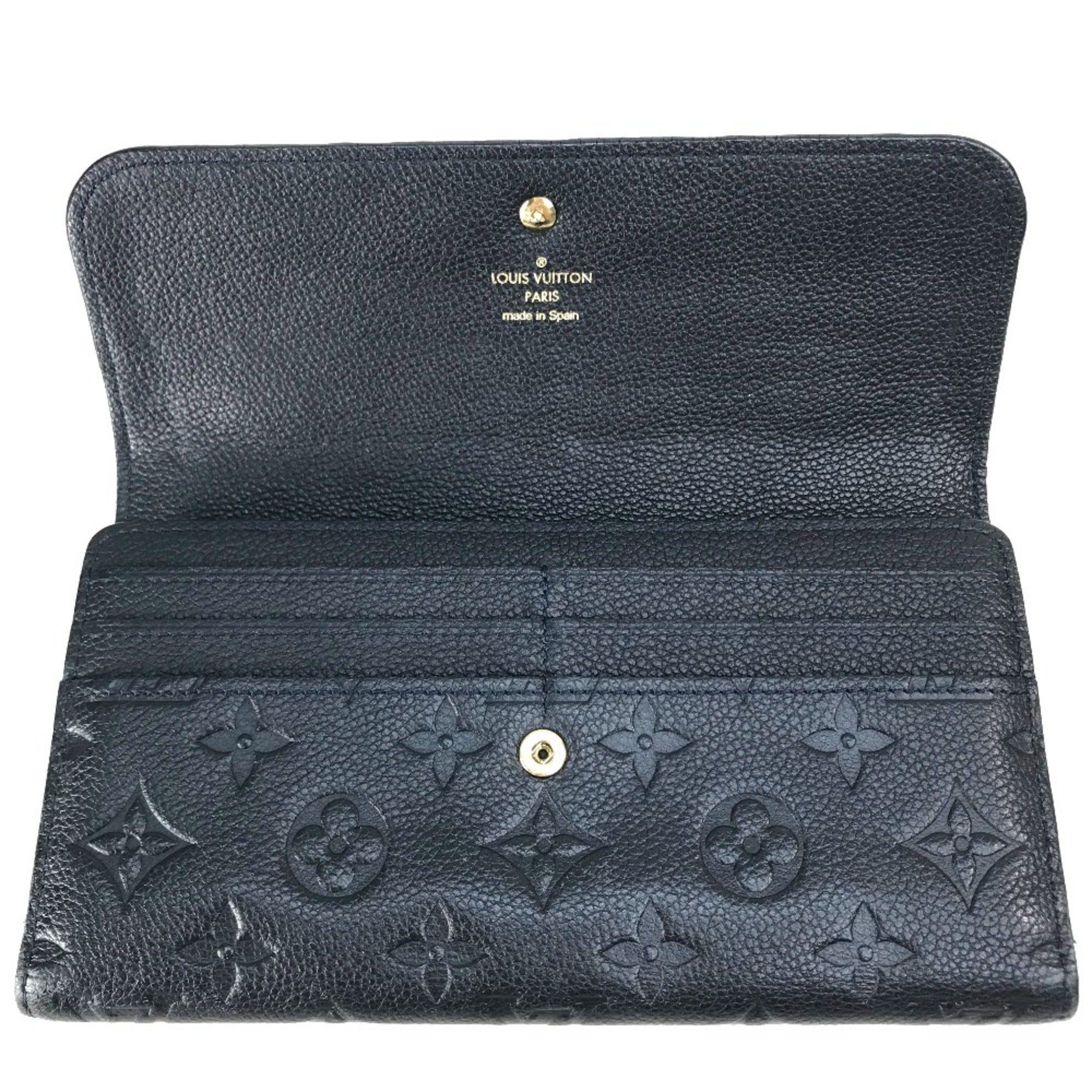Louis Vuitton Infini Navy Monogram Empreinte Long Wallet (Bi-Fold) (Pre-Owned)