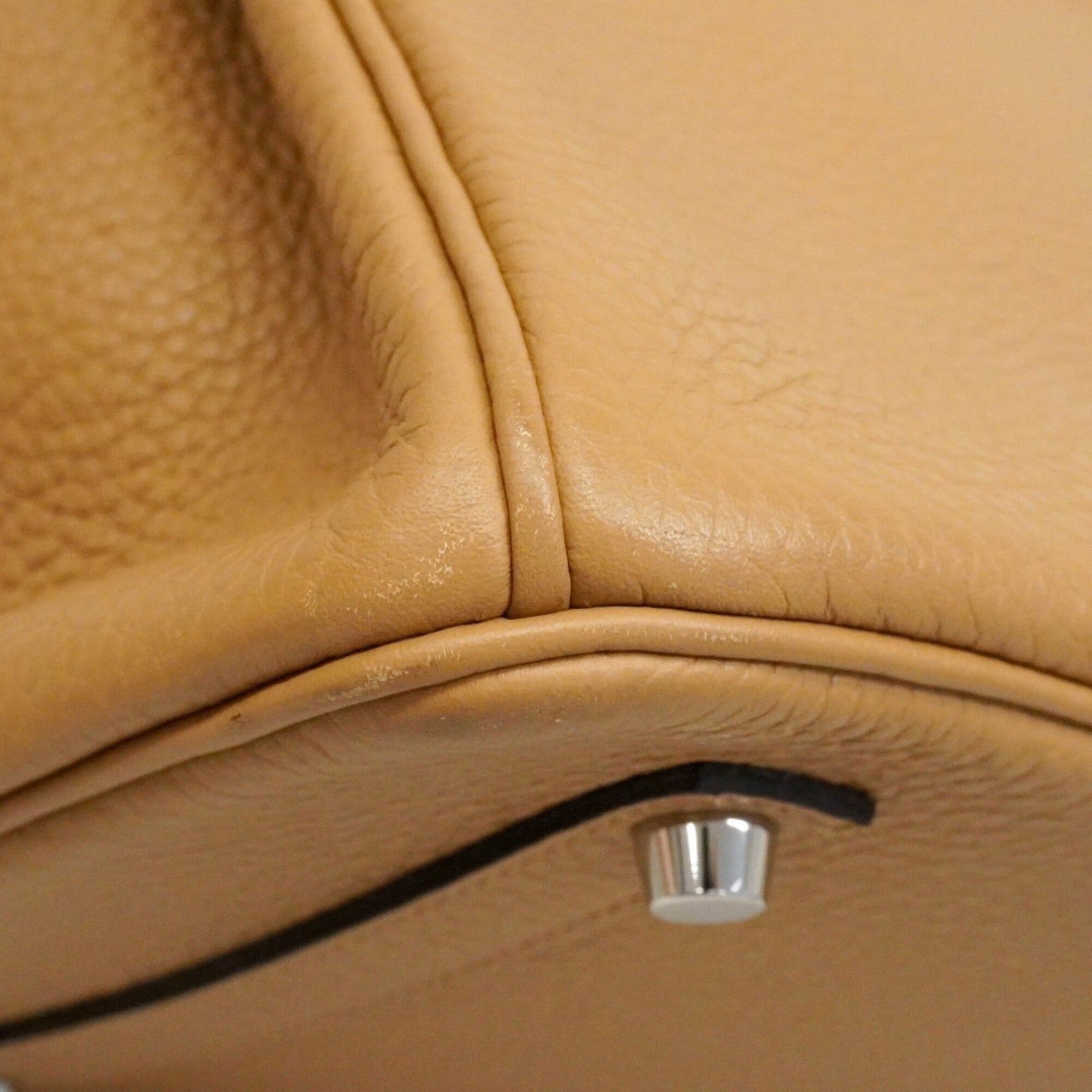 Hermes Brown Taurillon Clemence Leather Handbag (Pre-Owned)