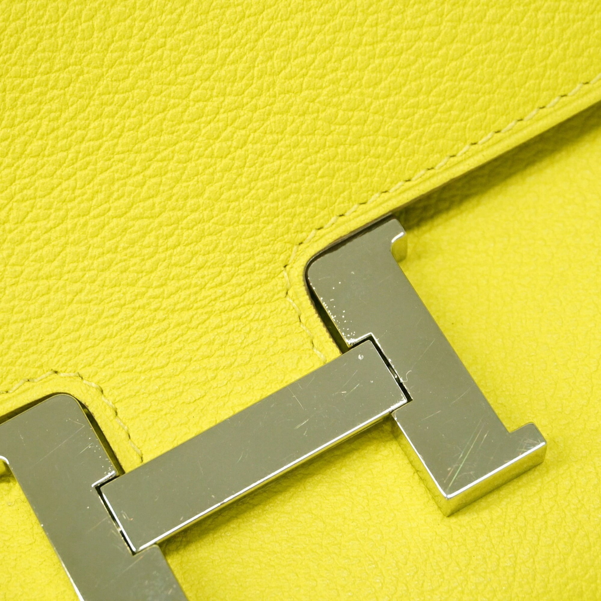 Hermes Lime Chain/Shoulder Wallet (Pre-Owned)