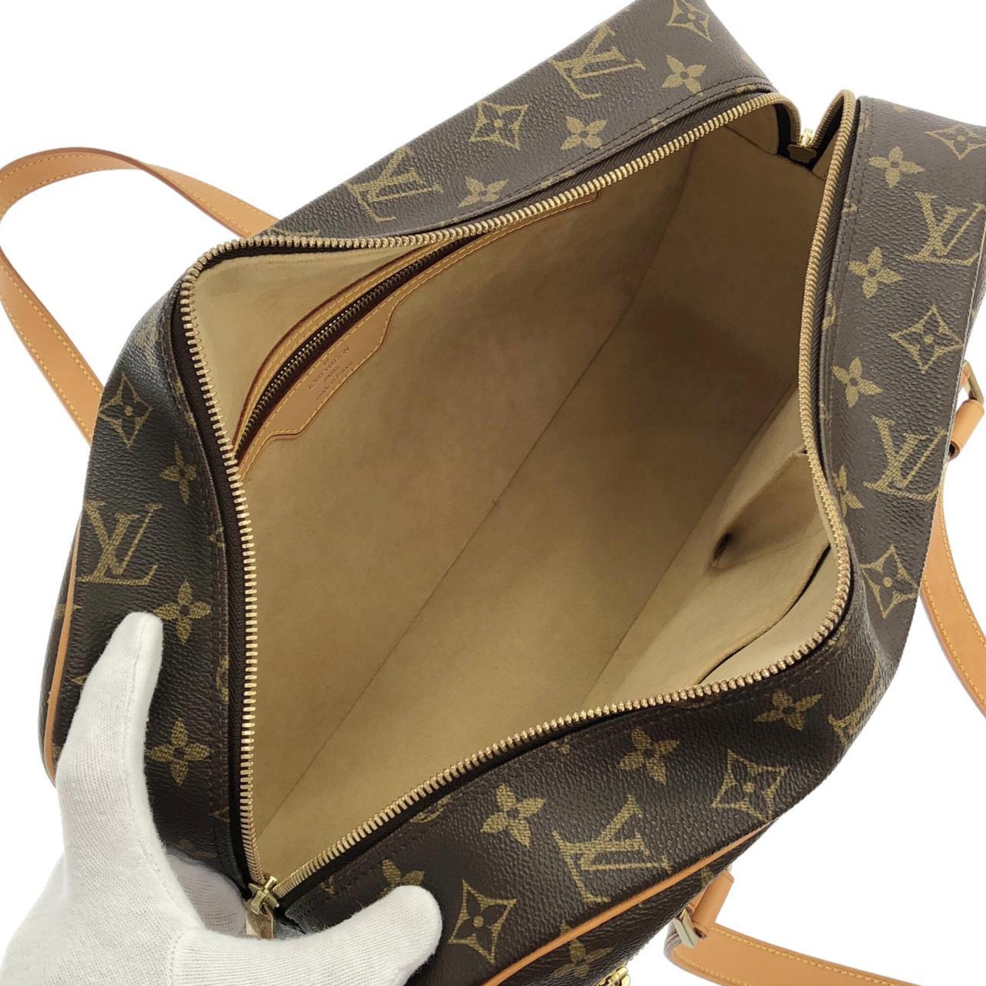 Louis Vuitton Monogram Marron Coated Canvas Shoulder Bag (Pre-Owned)