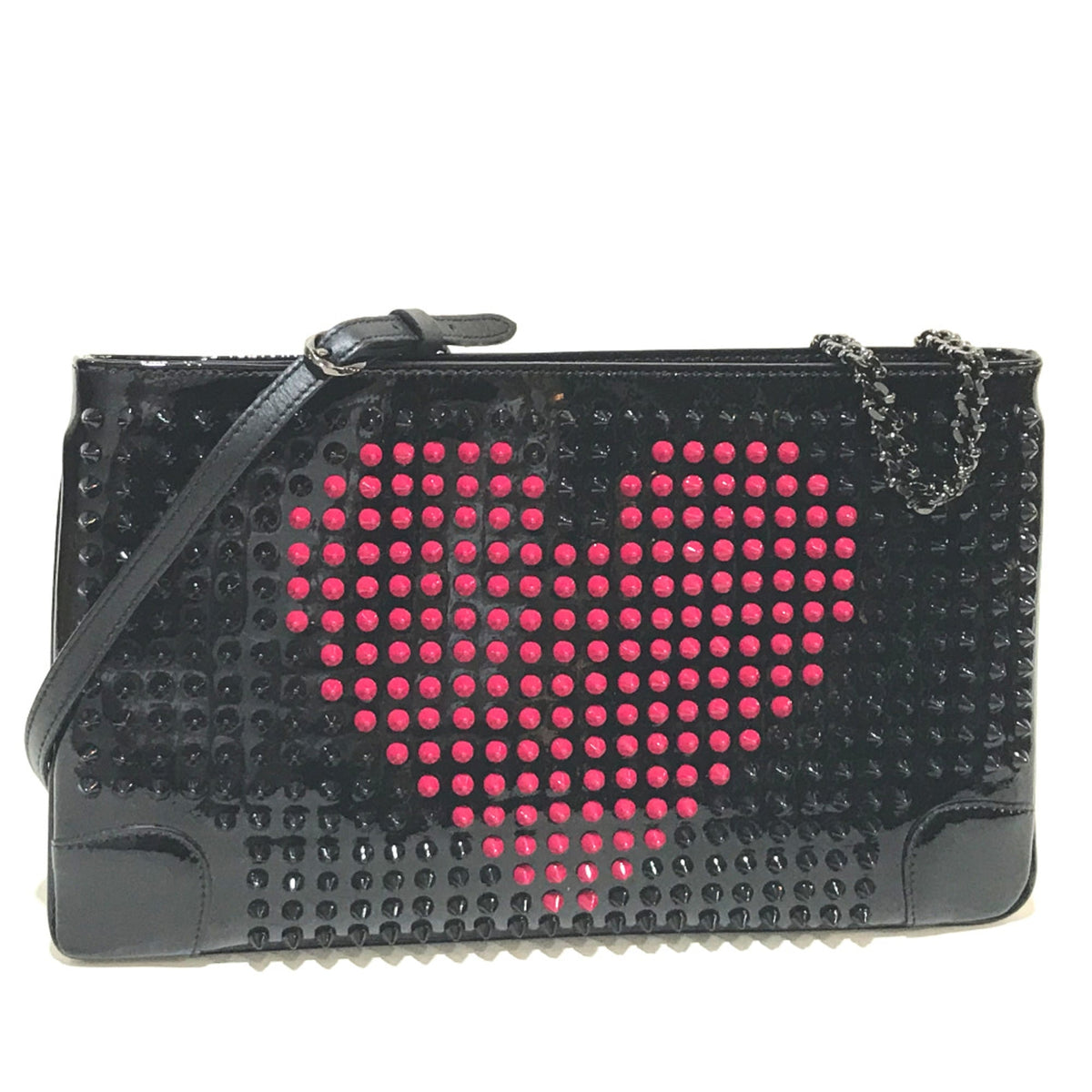 Christian Louboutin Black Leather Clutch Bag (Pre-Owned)