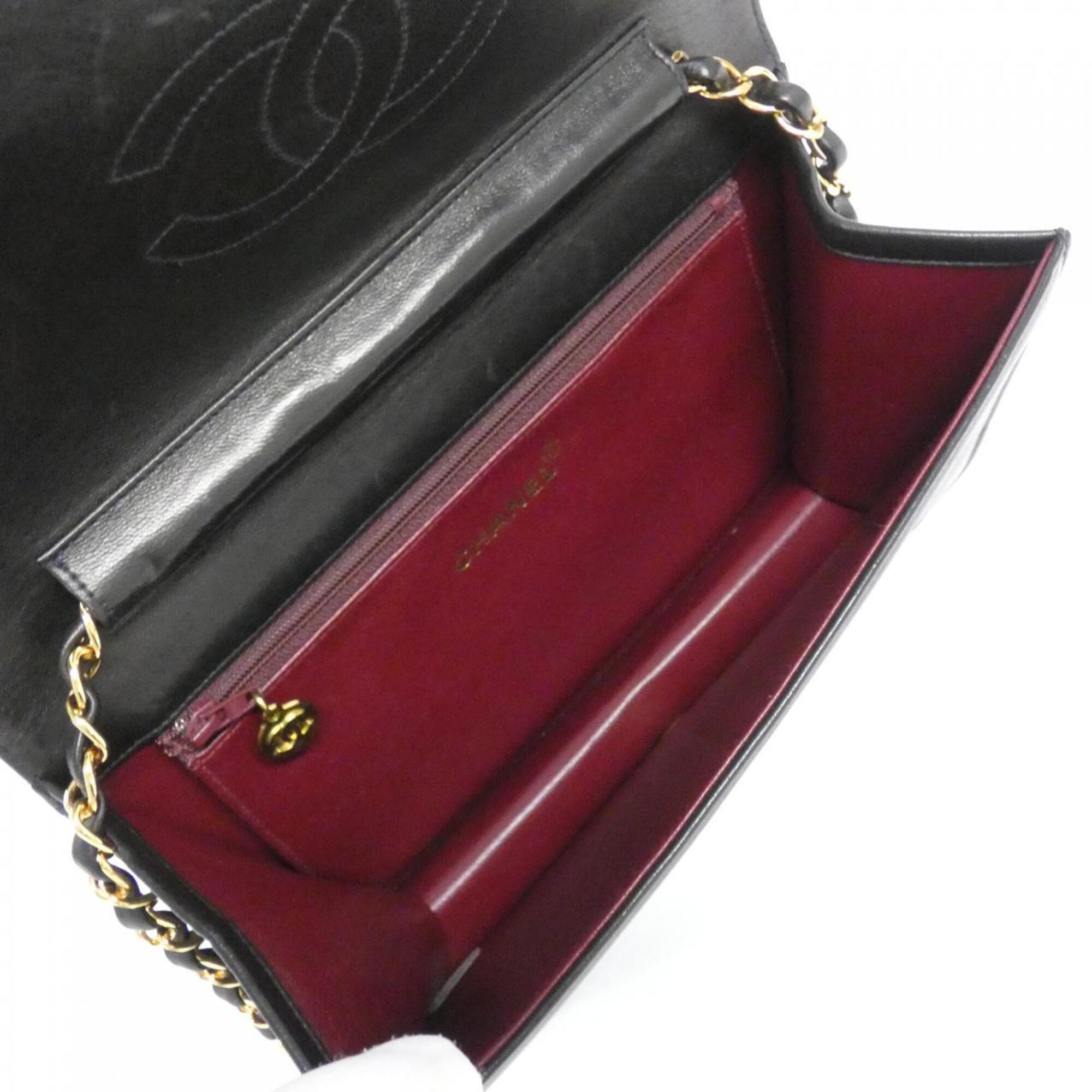 Chanel Black Leather Shoulder Bag (Pre-Owned)