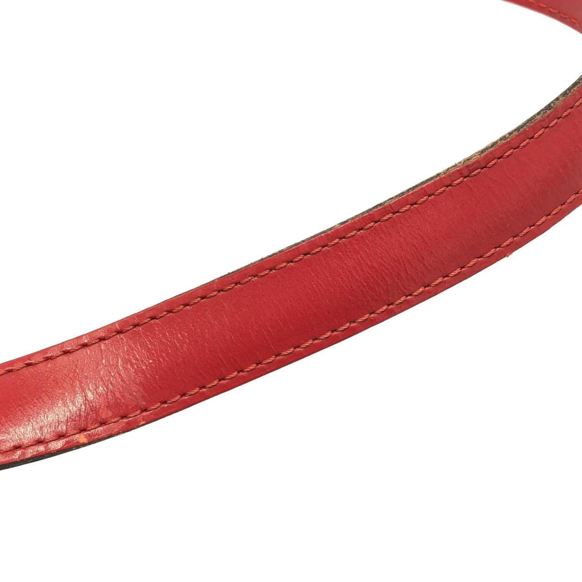 Louis Vuitton Red Color Leather Shoulder Bag (Pre-Owned)