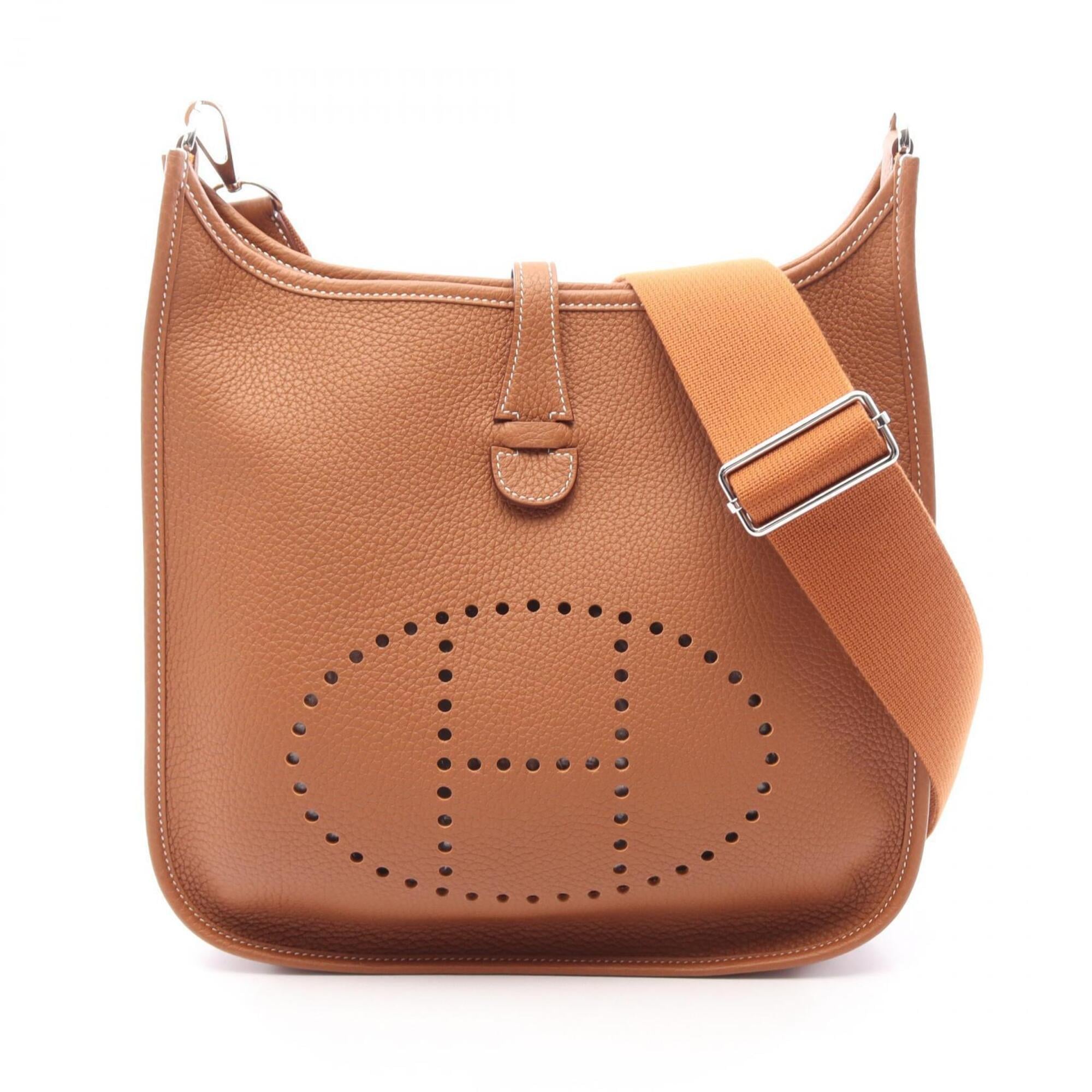 Hermes Brown Taurillon Clemence Leather Shoulder Bag (Pre-Owned)