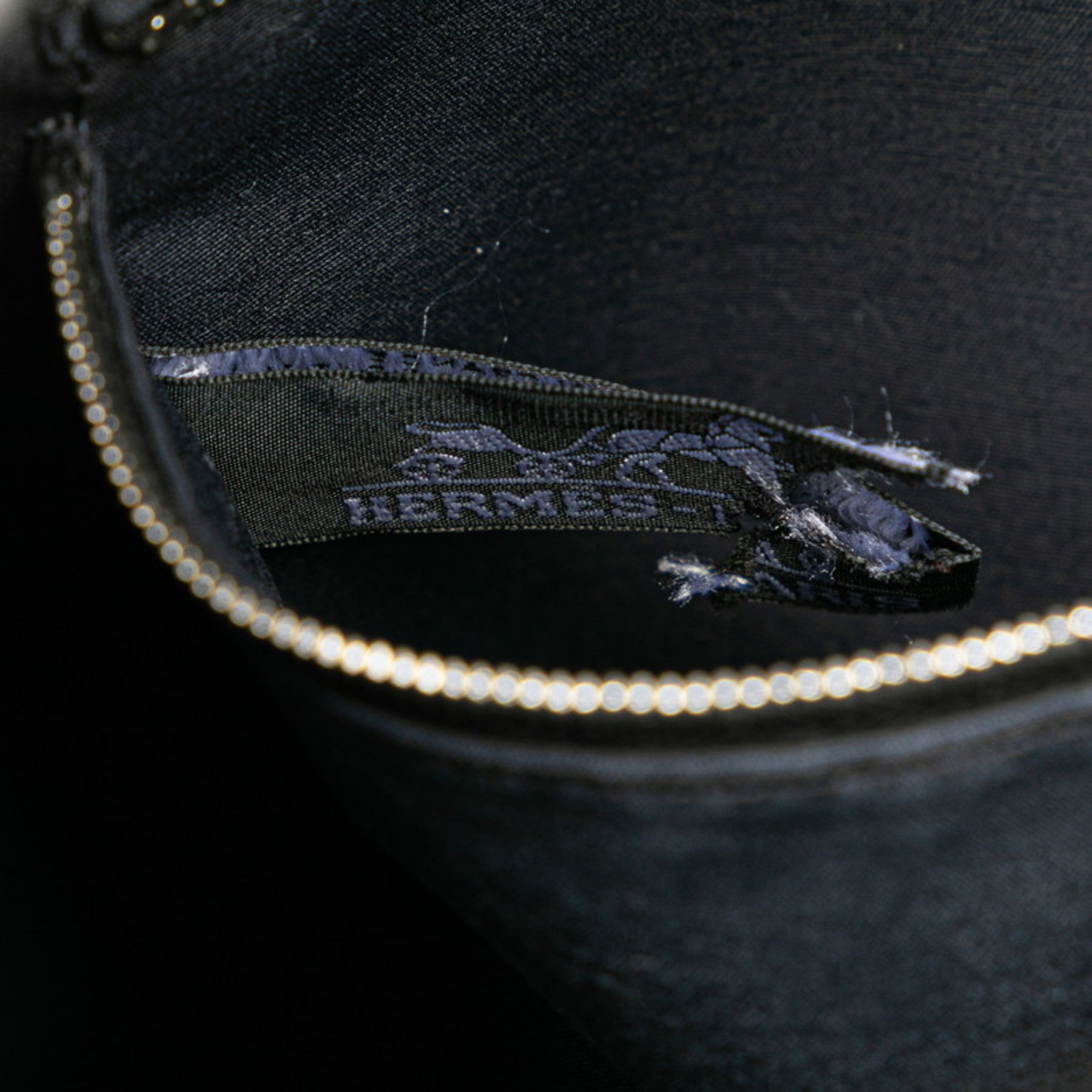 Hermes Acapulco Black Toile Chevron Backpack (Pre-Owned)