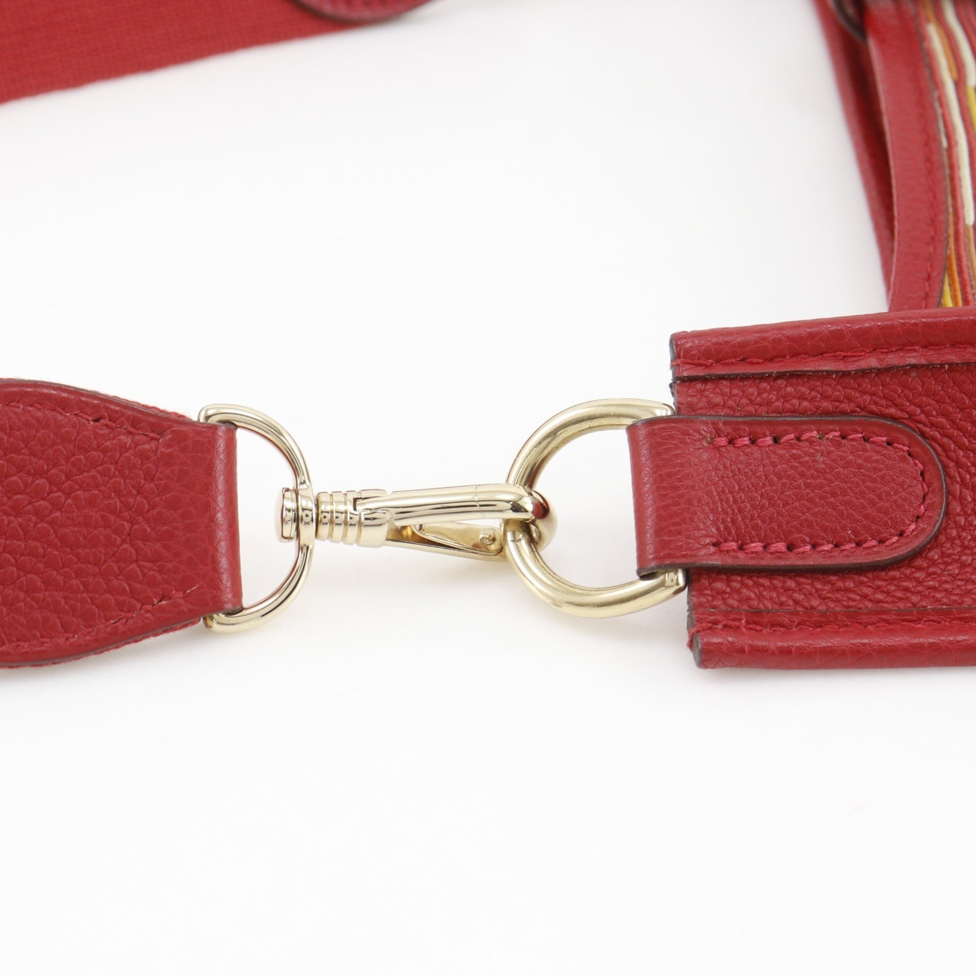 Hermes Evelyne Red Color Vibrato Leather Shoulder Bag (Pre-Owned)