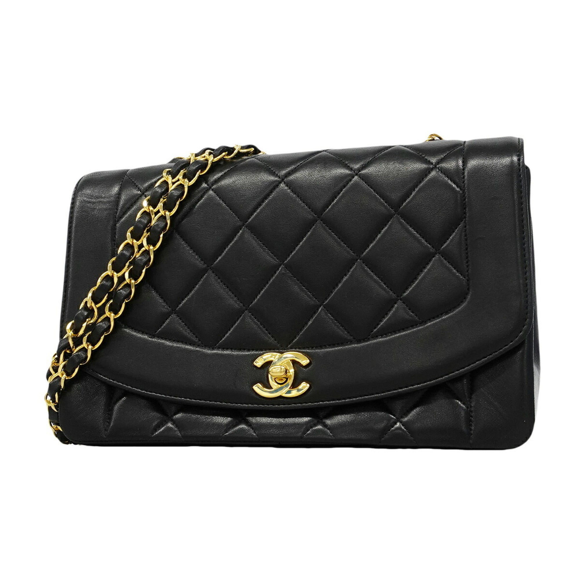 Chanel Black Leather Shoulder Bag (Pre-Owned)