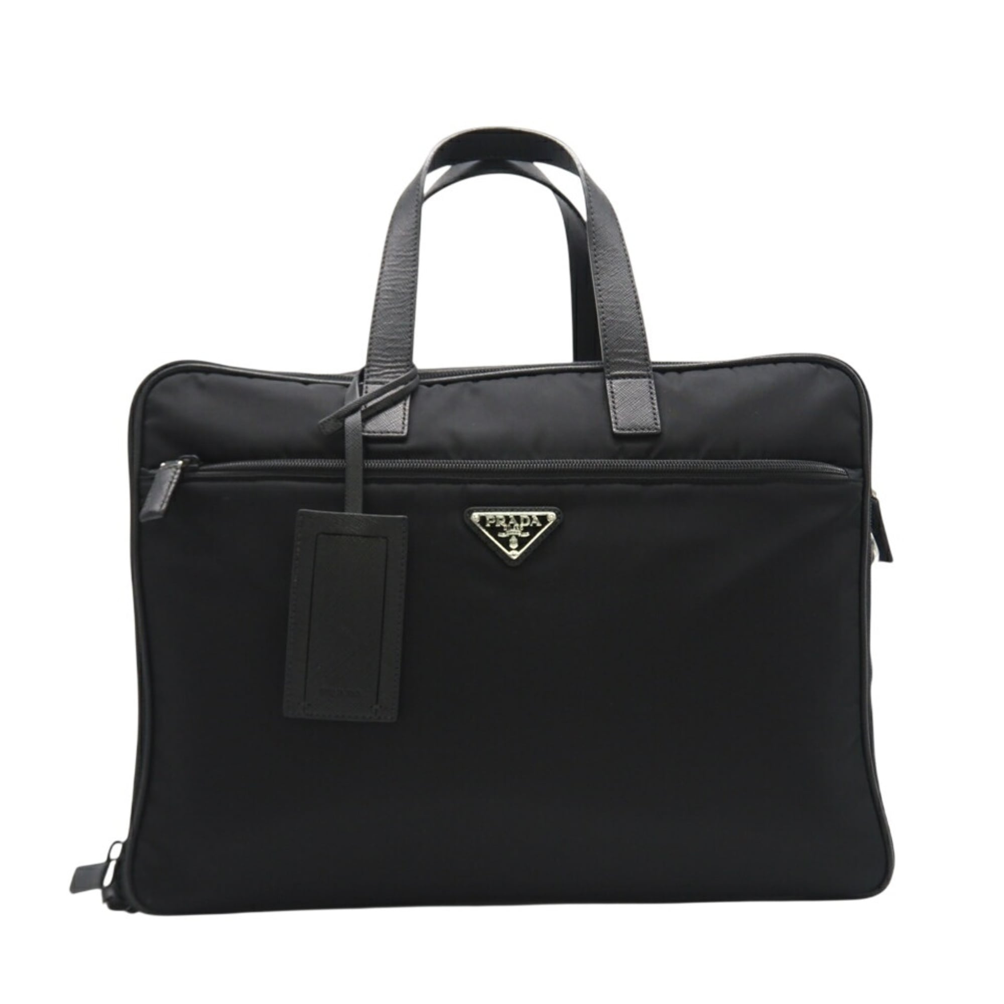Prada Saffiano Black Saffiano Briefcase (Pre-Owned)