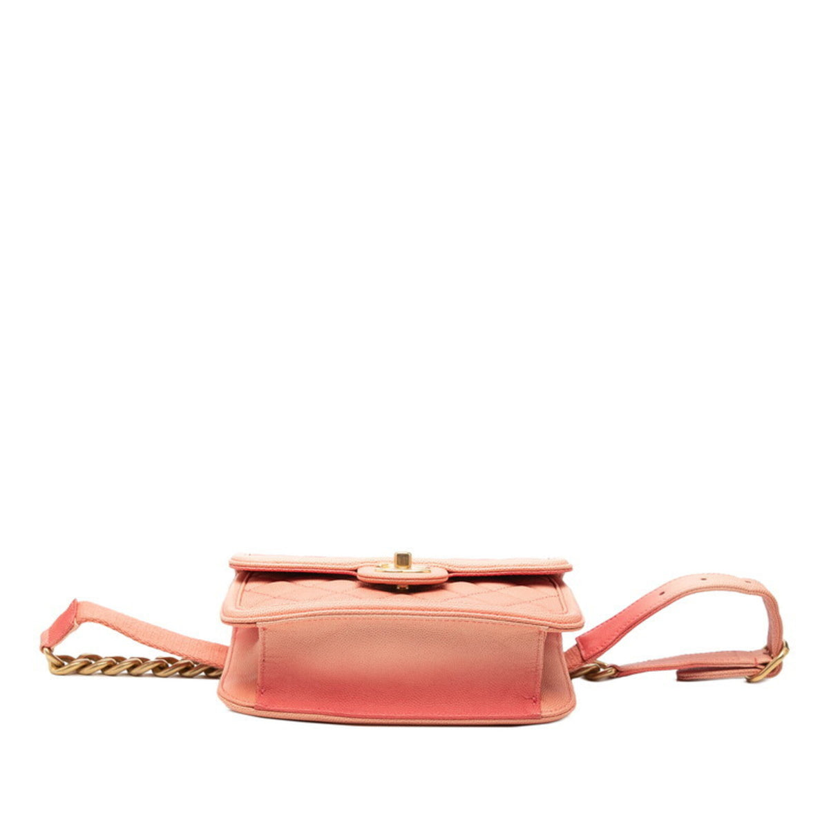 Chanel Matelasse Pink Grained Calfskin Fanny Pack (Pre-Owned)