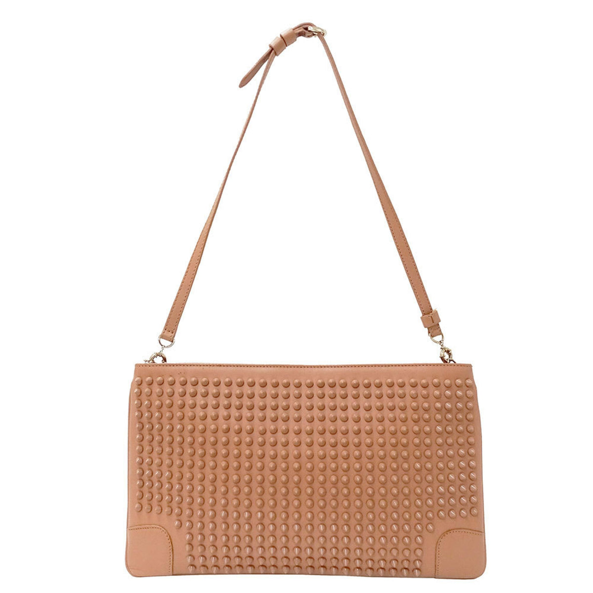 Christian Louboutin Salmon Pink Leather Handbag Shoulder Bag (Pre-Owned)
