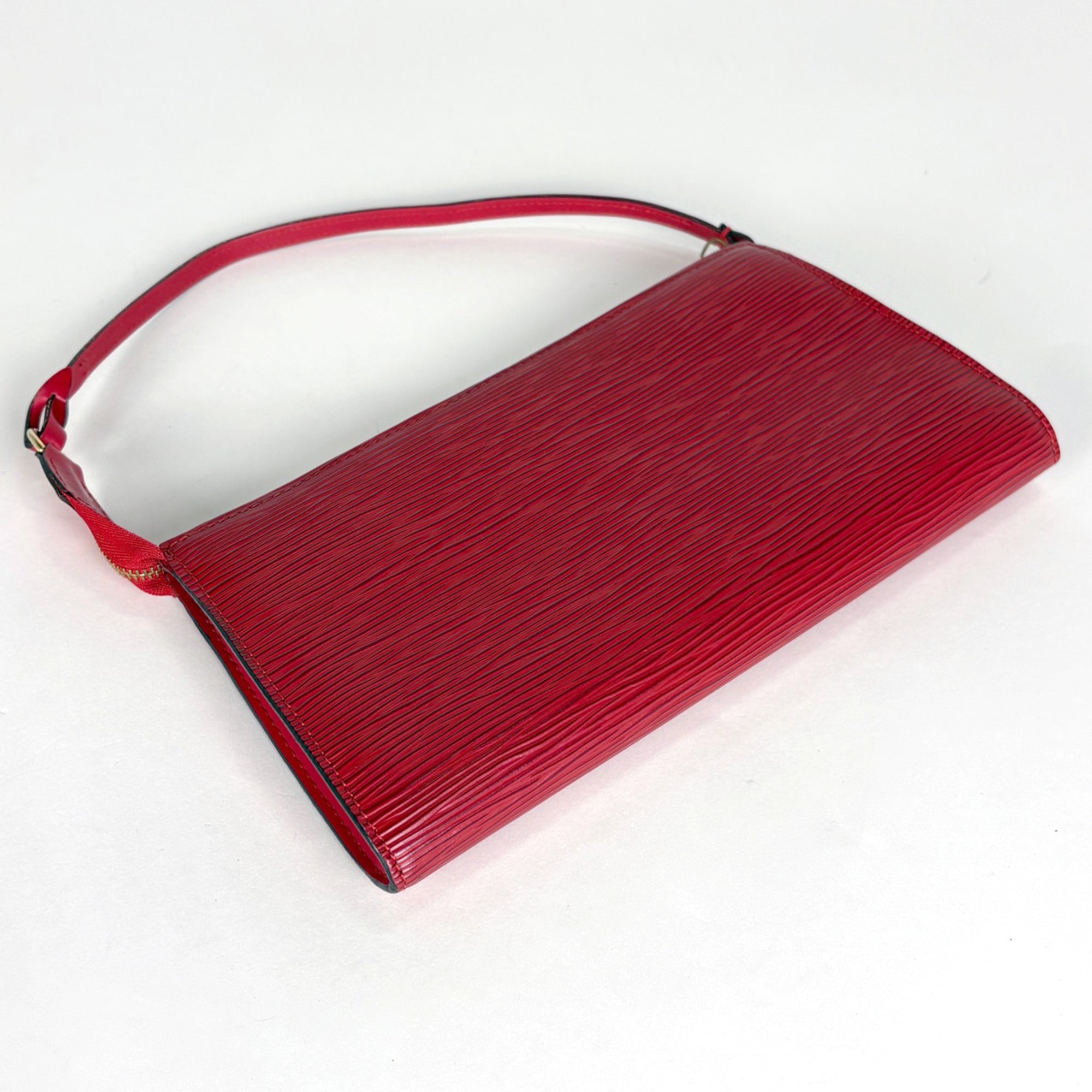 Louis Vuitton Castilian Red Epi Leather Pochette Pouch (Pre-Owned)