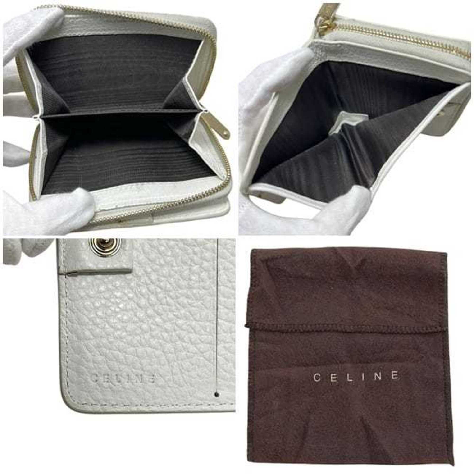 Celine White Leather Wallet (Bi-Fold) (Pre-Owned)