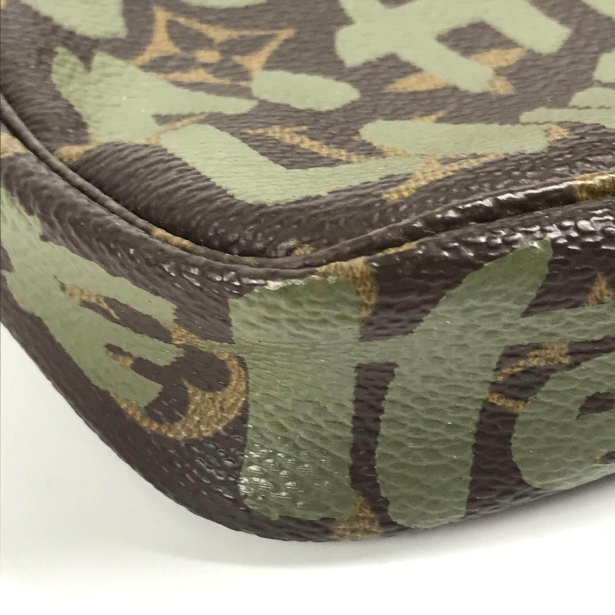 Louis Vuitton Brown Khaki Monogram Graffiti Handbag Pochette Pouch Shoulder Bag (Pre-Owned)