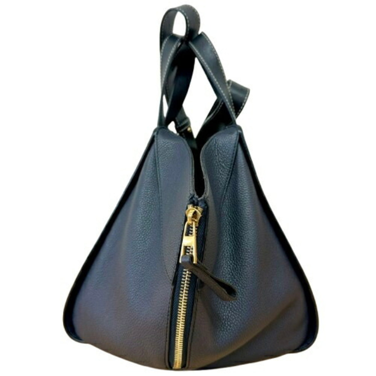 Loewe Hammock Black Dark Navy Leather Handbag Shoulder Bag (Pre-Owned)