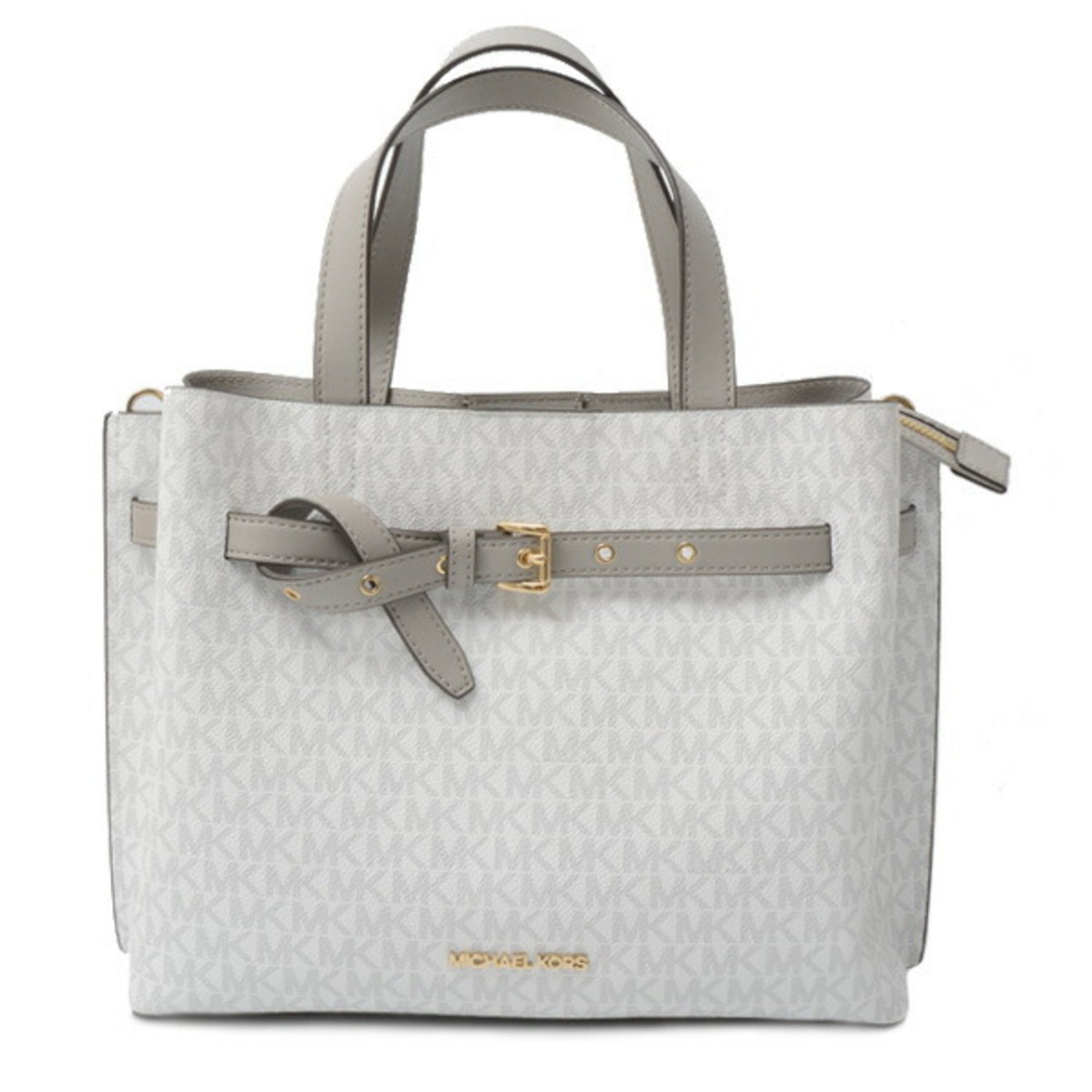 Michael Kors Gray White Pvc Leather Handbag (Pre-Owned)