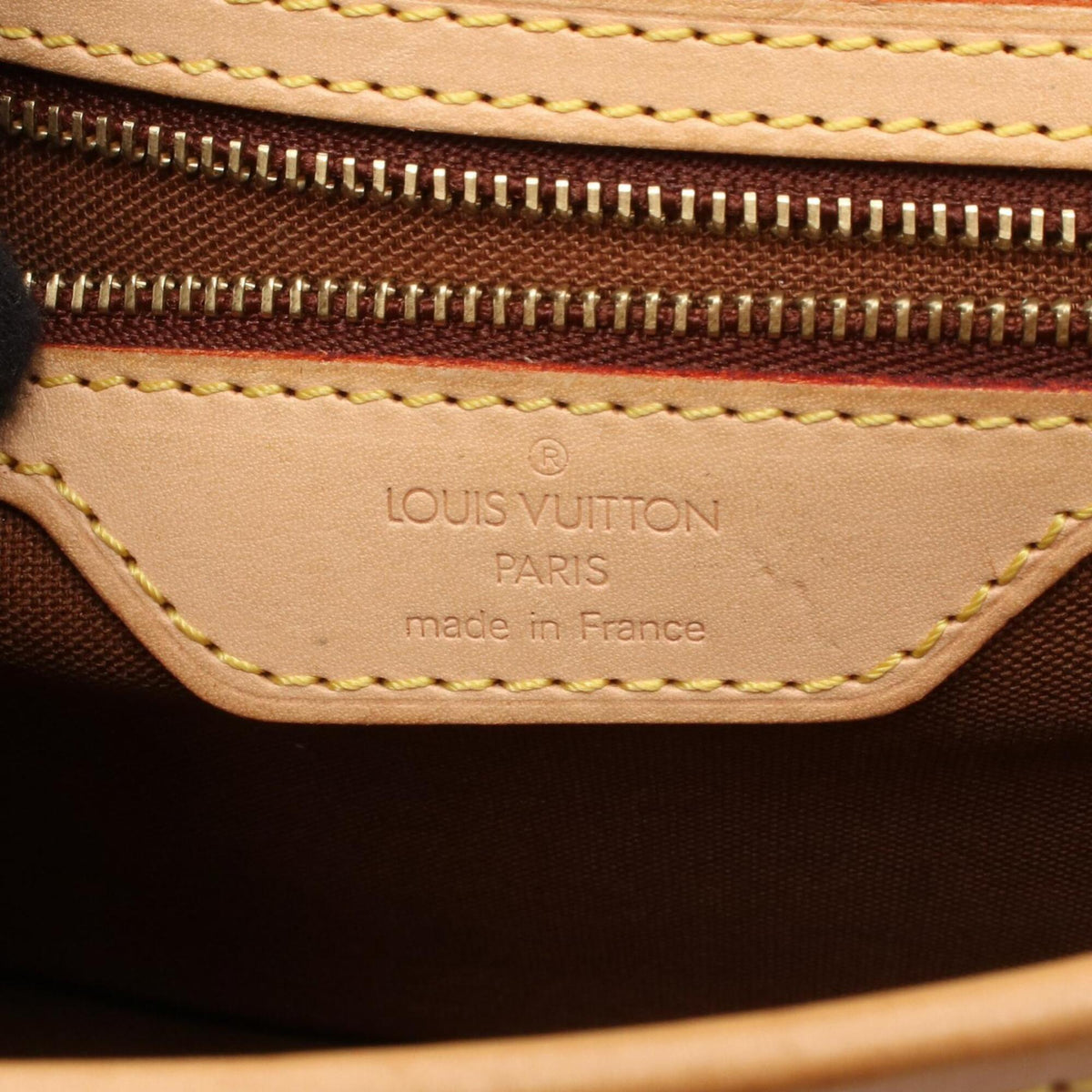 Louis Vuitton Brown Monogram Coated Canvas Leather Handbag Shoulder Bag (Pre-Owned)
