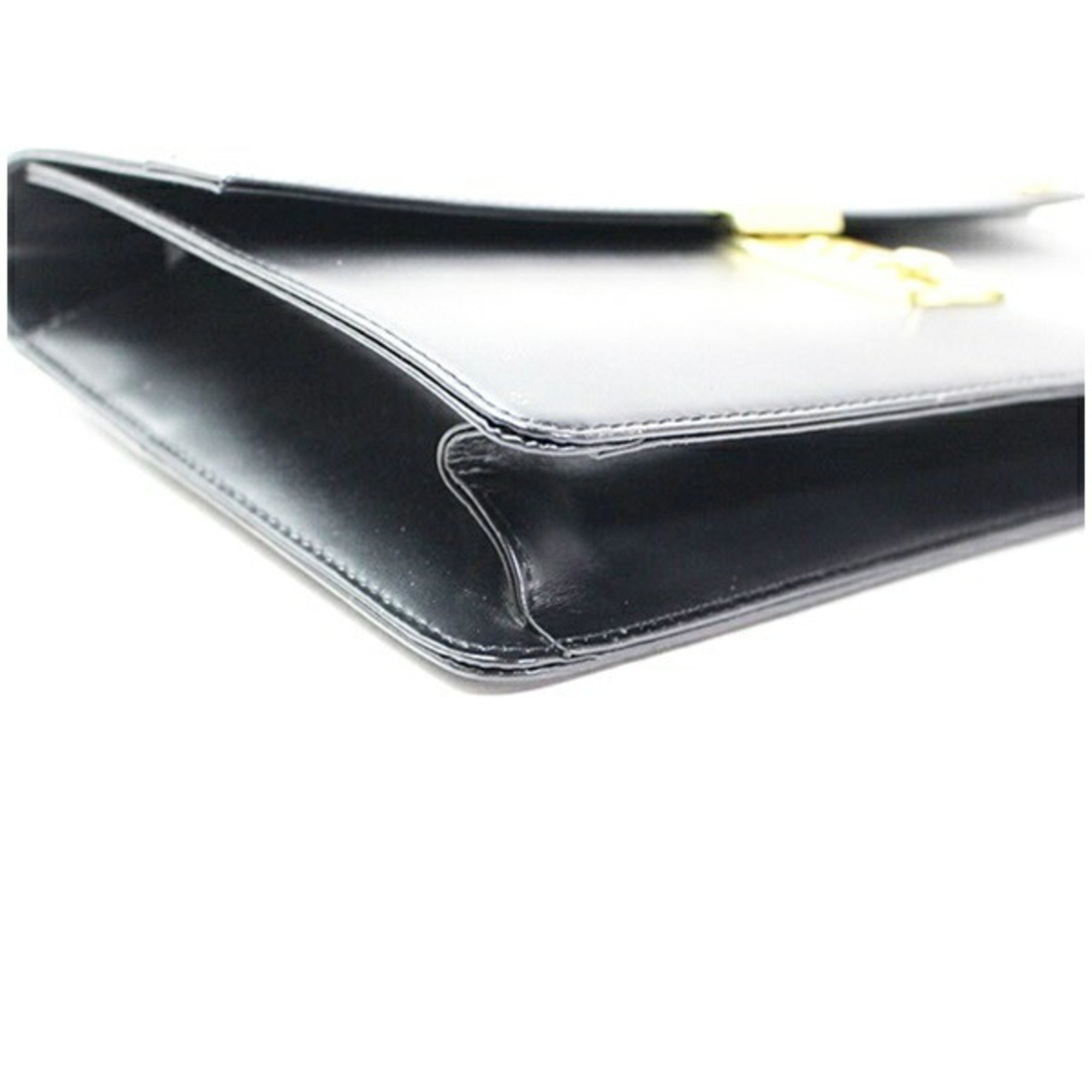 Dunhill Beige Black Leather Clutch Bag (Pre-Owned)