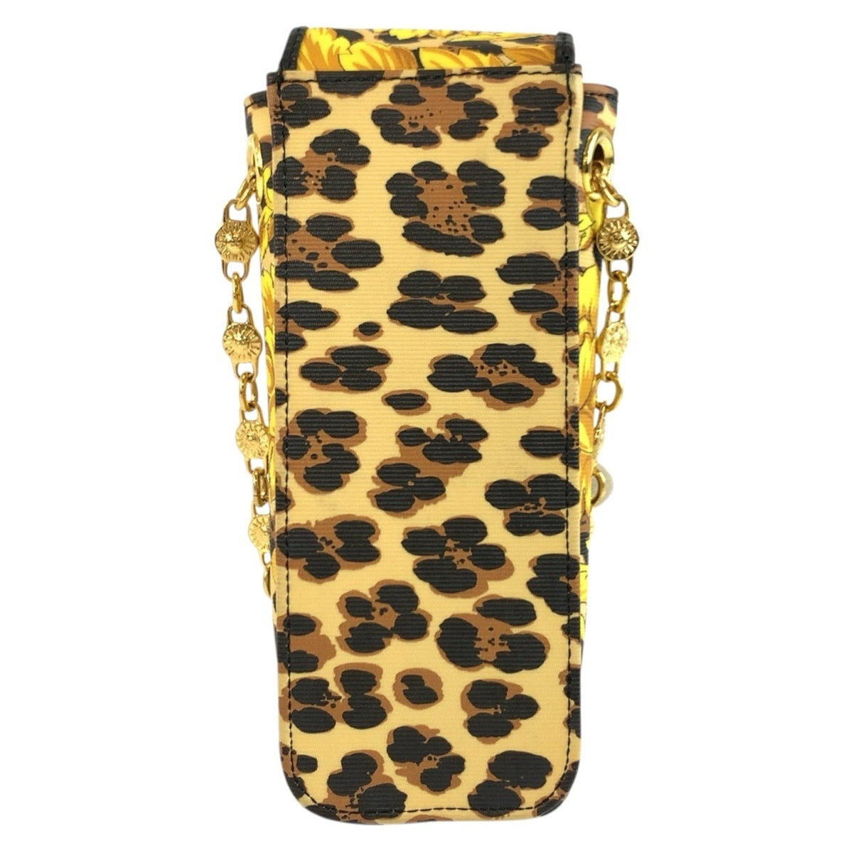 Versace Black Yellow Pvc Pochette Shoulder Bag (Pre-Owned)